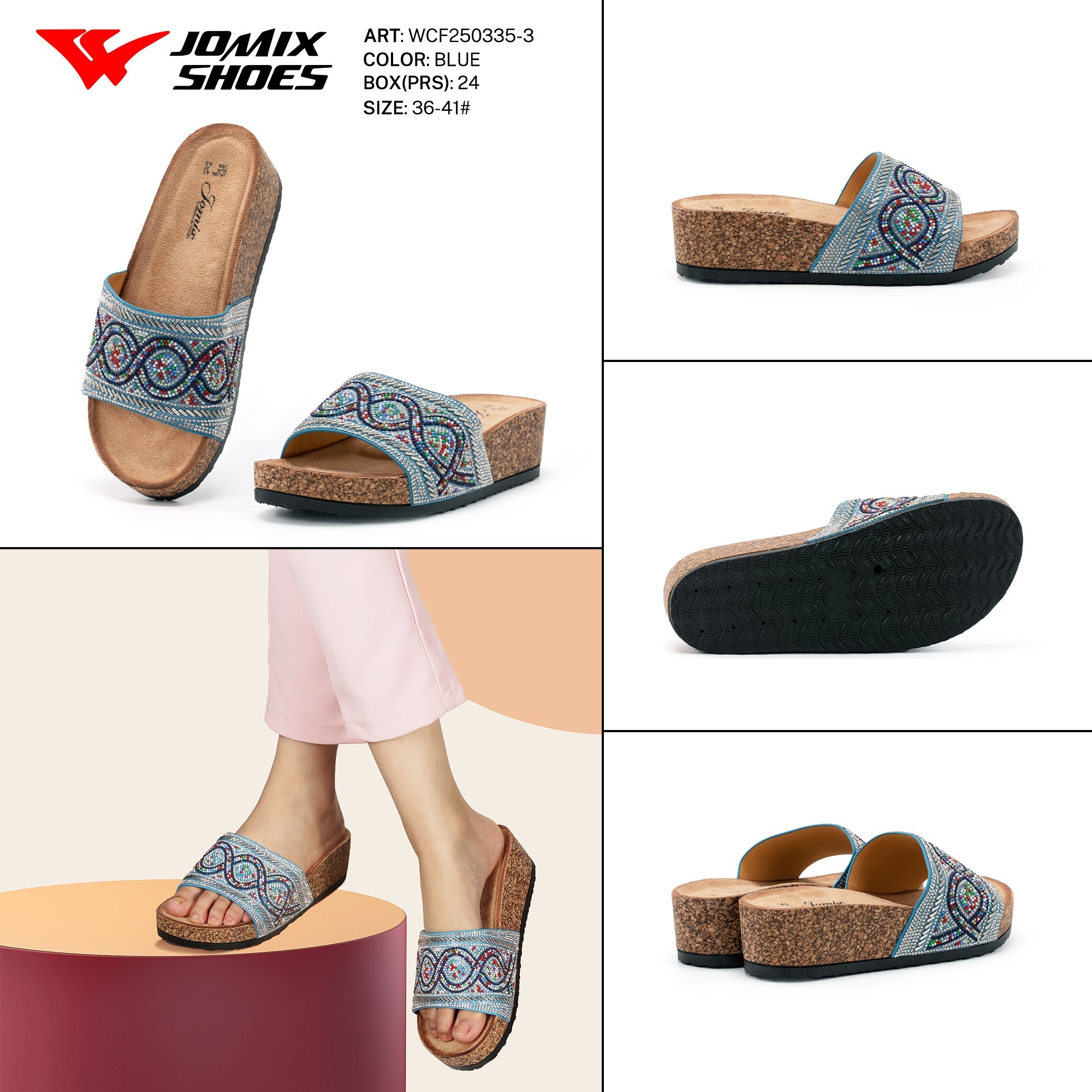 Ciabatte Tacco Alto Wcf250335 - 3 - Fornitura all'ingrosso di Sandali Donna da Jomix Shoes B2B