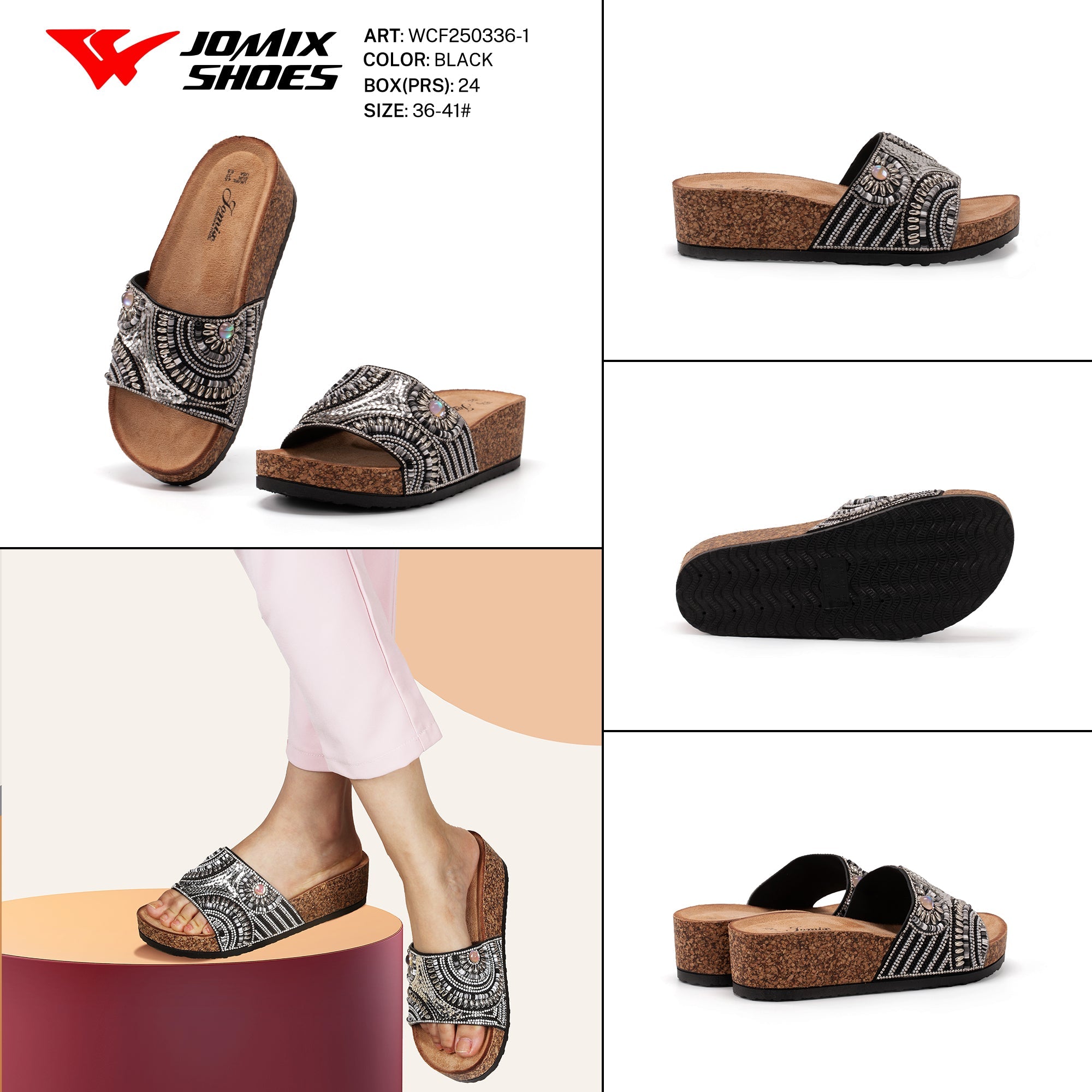 Ciabatte Tacco Alto Wcf250336 - 1 - Fornitura all'ingrosso di Sandali Donna da Jomix Shoes B2B