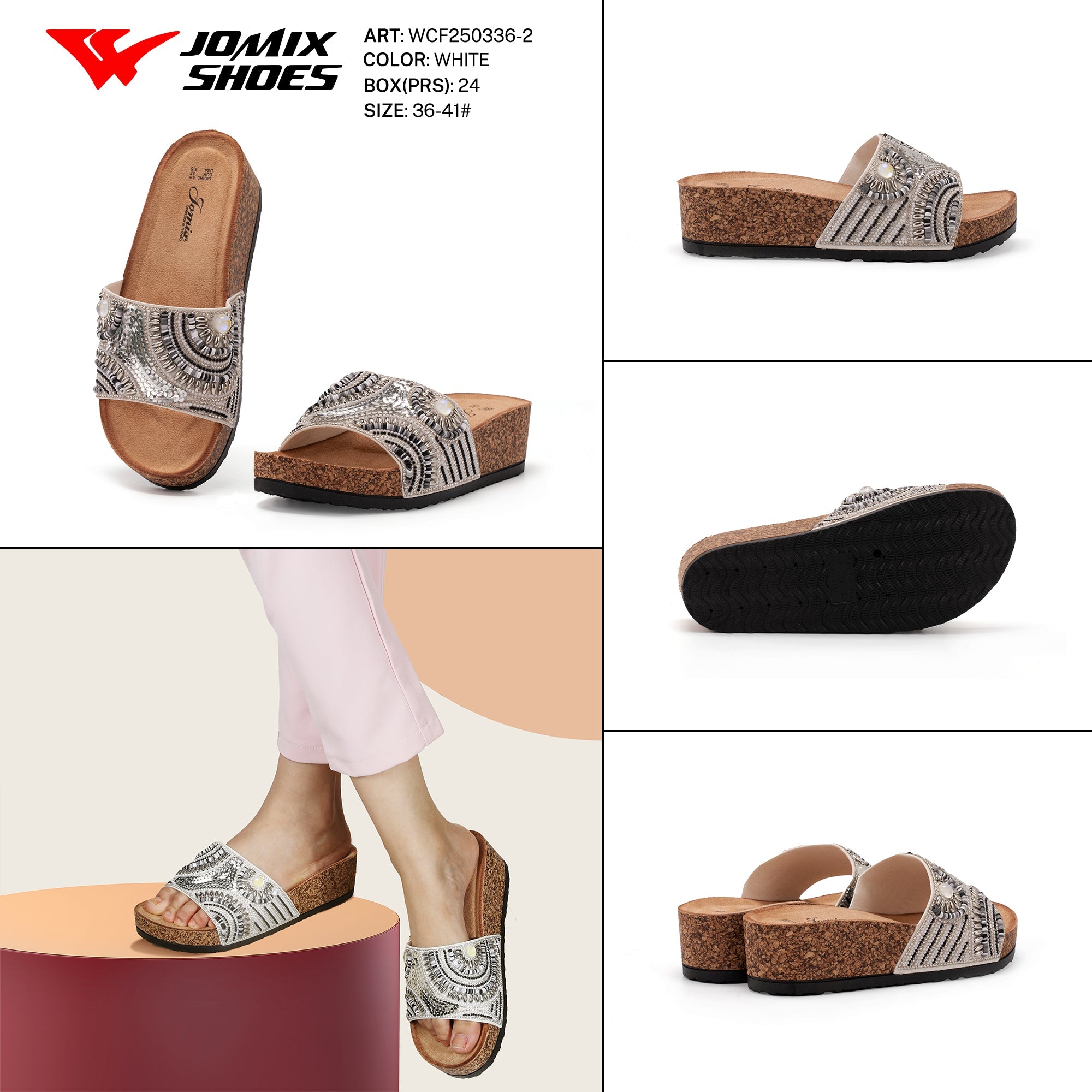 Ciabatte Tacco Alto Wcf250336 - 2 - Fornitura all'ingrosso di Sandali Donna da Jomix Shoes B2B