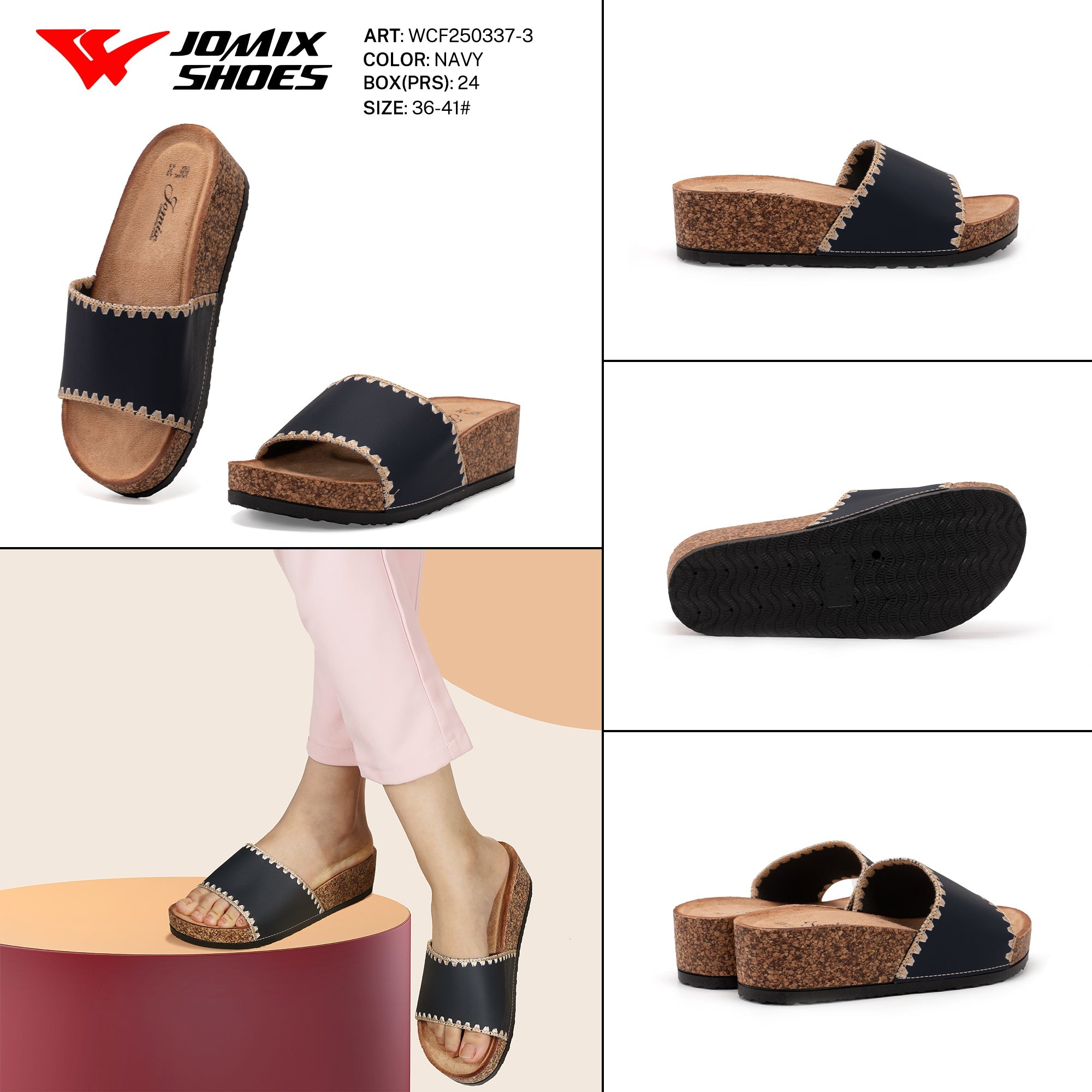 Ciabatte Tacco Alto Wcf250337 - 3 - Fornitura all'ingrosso di Sandali Donna da Jomix Shoes B2B