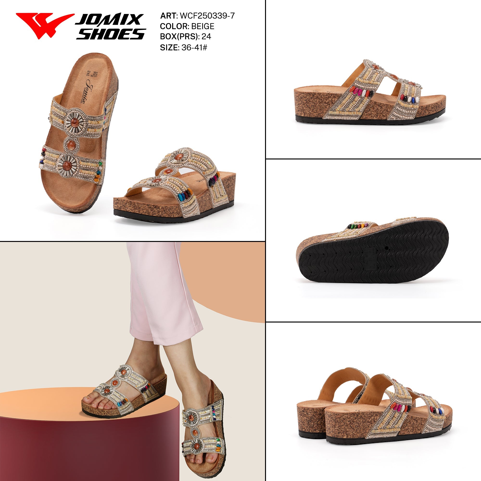 Ciabatte Tacco Alto Wcf250339 - 7 - Fornitura all'ingrosso di Sandali Donna da Jomix Shoes B2B