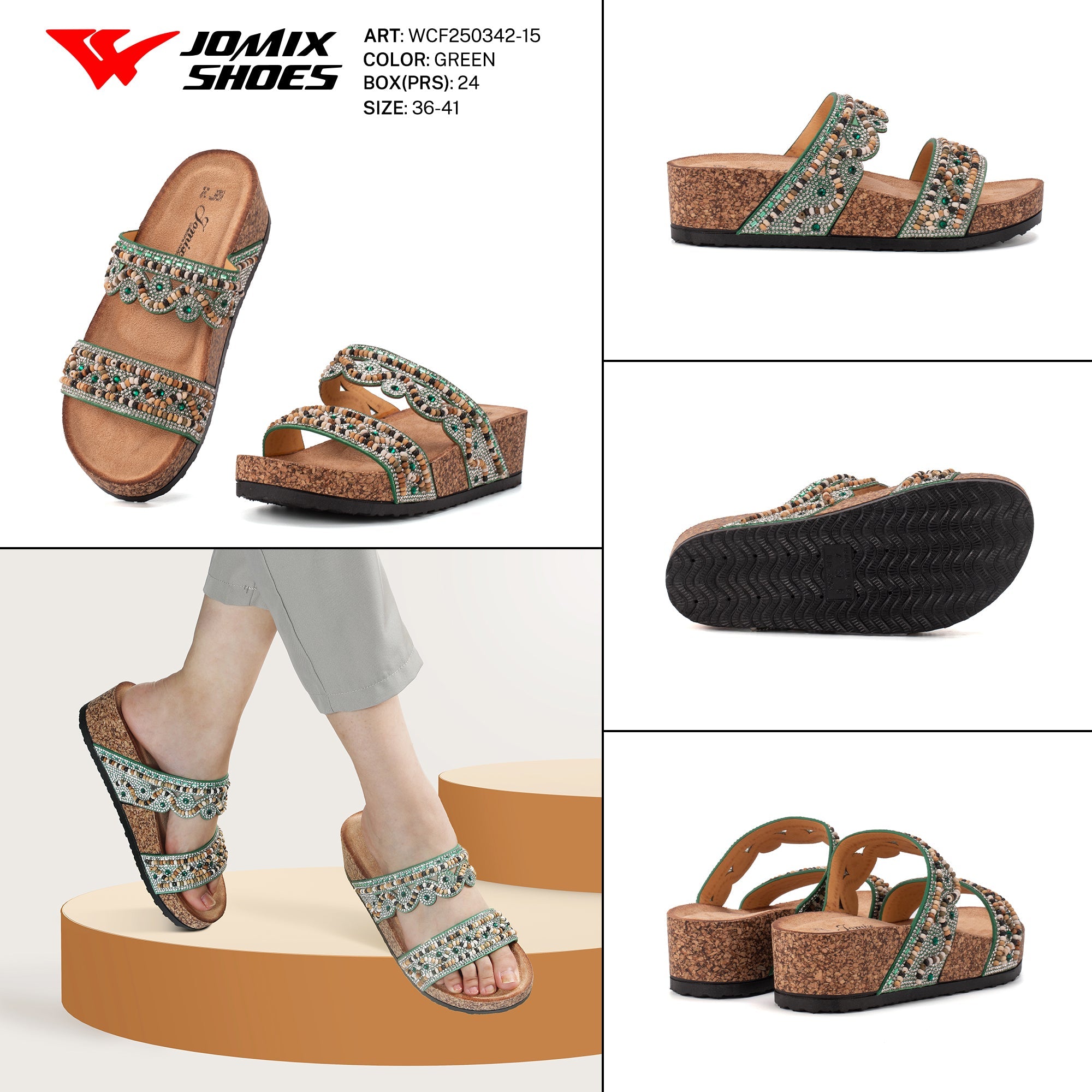 Ciabatte Tacco Alto Wcf250342 - 15 - Fornitura all'ingrosso di Sandali Donna da Jomix Shoes B2B