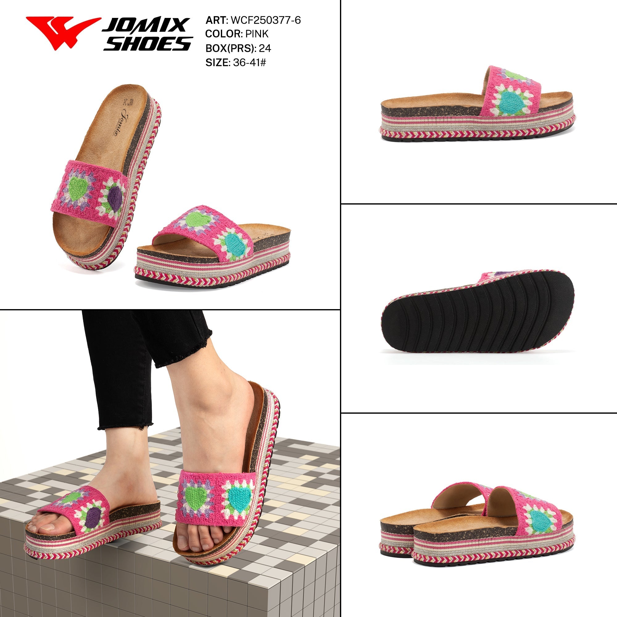 Ciabatte Tacco Alto Wcf250377 - 6 - Fornitura all'ingrosso di Sandali Donna da Jomix Shoes B2B