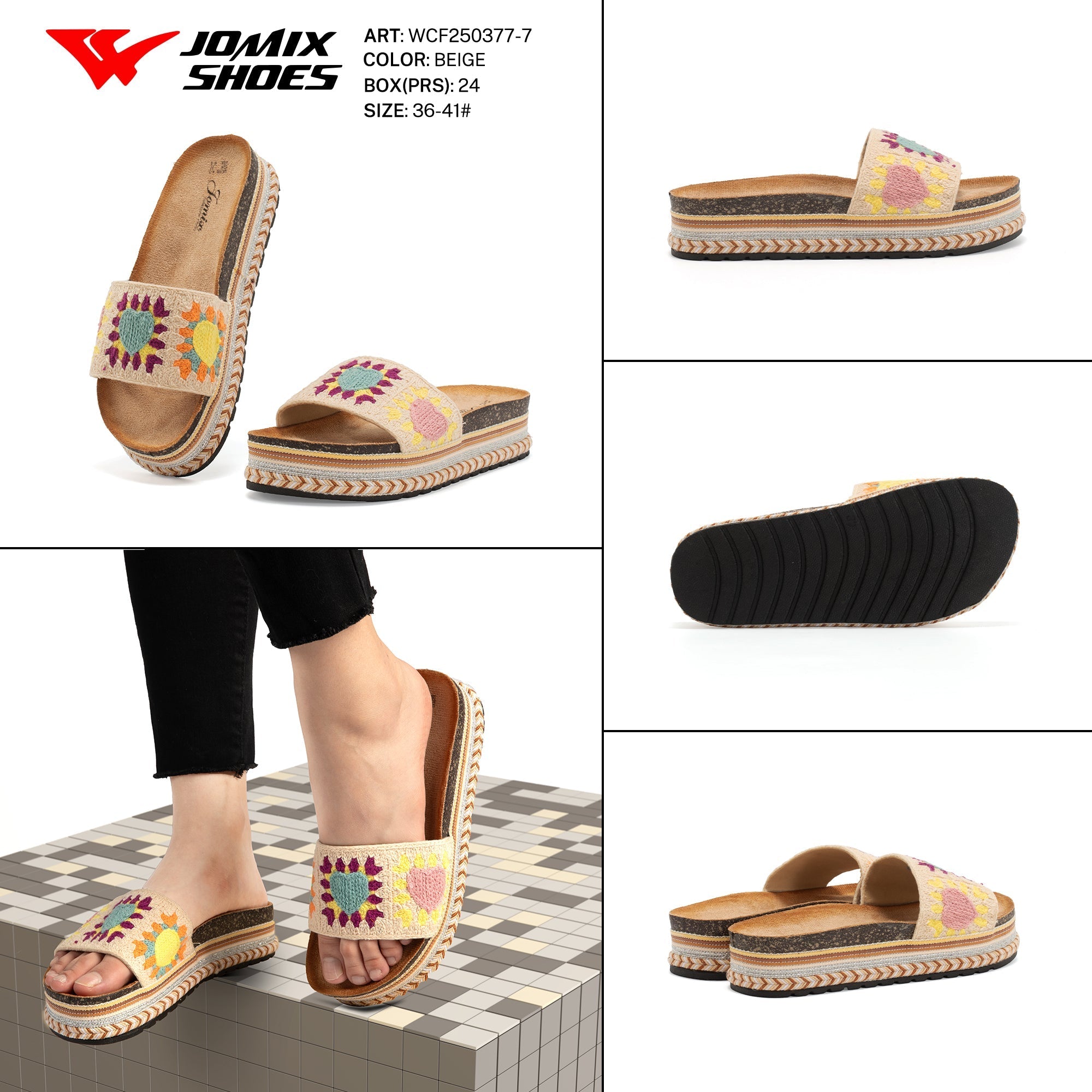 Ciabatte Tacco Alto Wcf250377 - 7 - Fornitura all'ingrosso di Sandali Donna da Jomix Shoes B2B