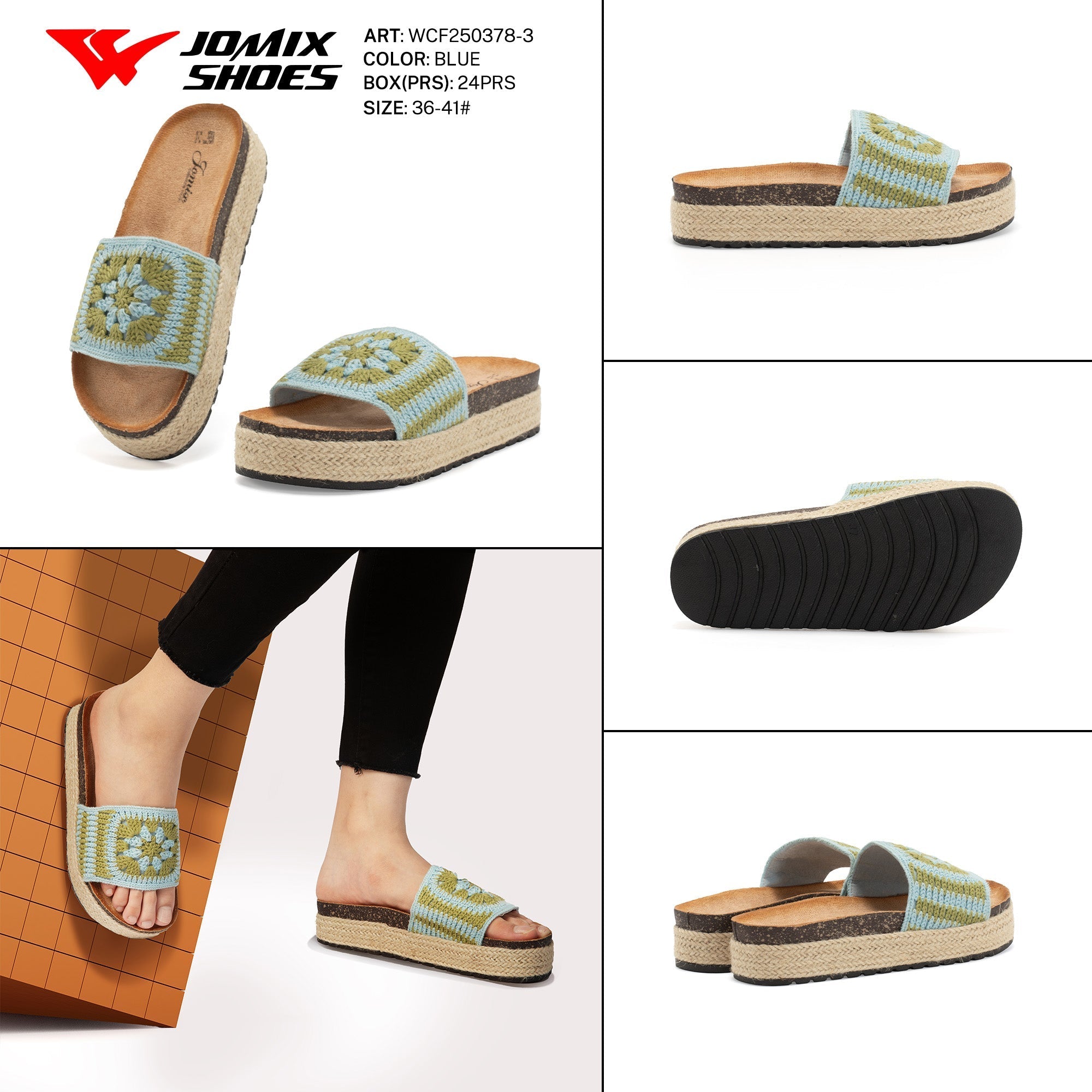 Ciabatte Tacco Alto Wcf250378 - 3 - Fornitura all'ingrosso di Sandali Donna da Jomix Shoes B2B