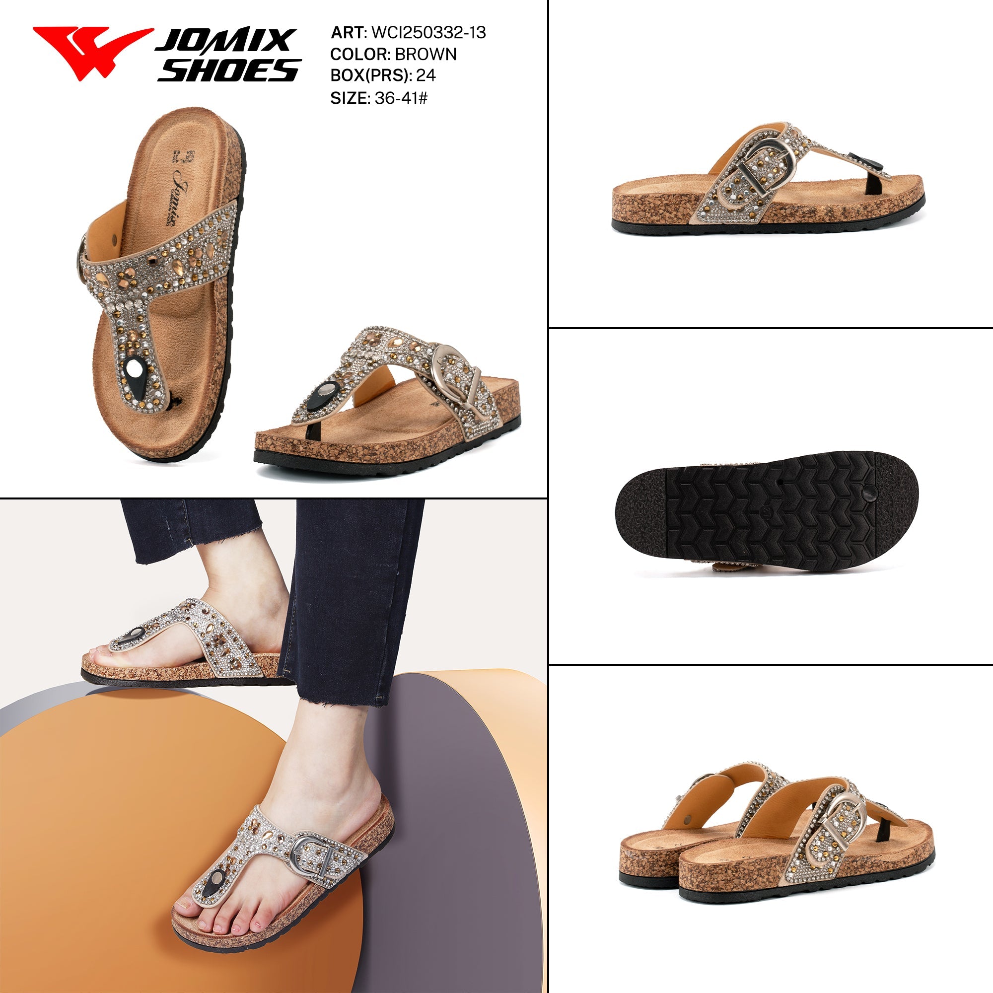 Ciabatte Tacco Alto Wci250332 - 13 - Fornitura all'ingrosso di Sandali Donna da Jomix Shoes B2B