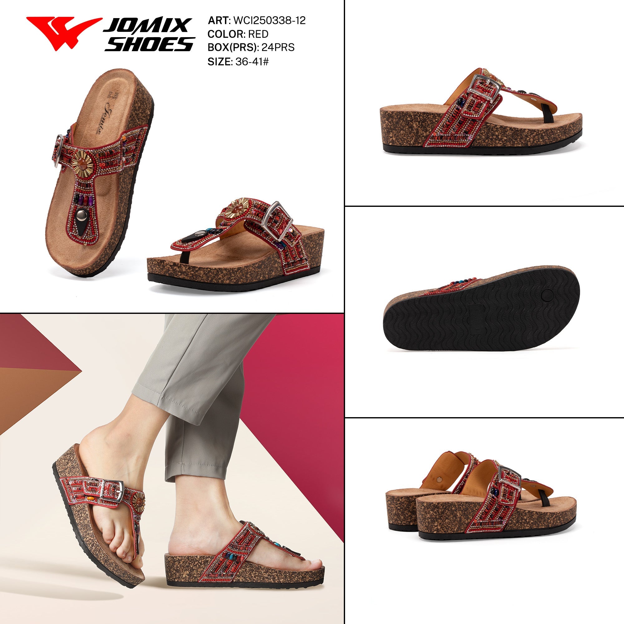 Ciabatte Tacco Alto Wci250338 - 12 - Fornitura all'ingrosso di Sandali Donna da Jomix Shoes B2B