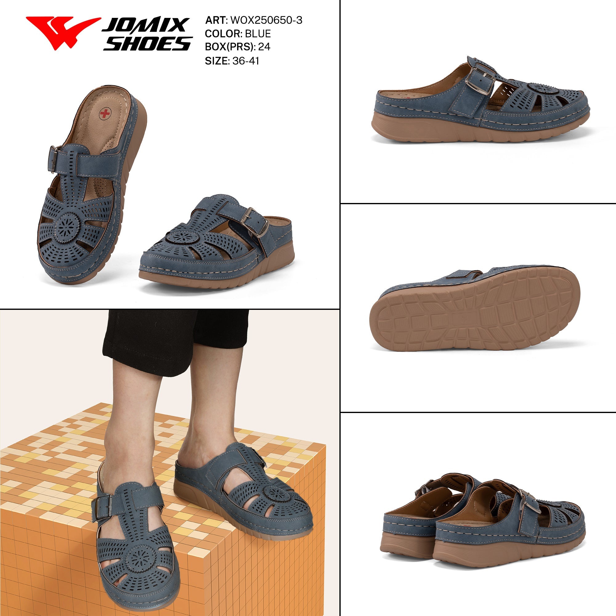 Ciabatte Tacco Alto Wox250650 - 3 - Fornitura all'ingrosso di Sandali Donna da Jomix Shoes B2B