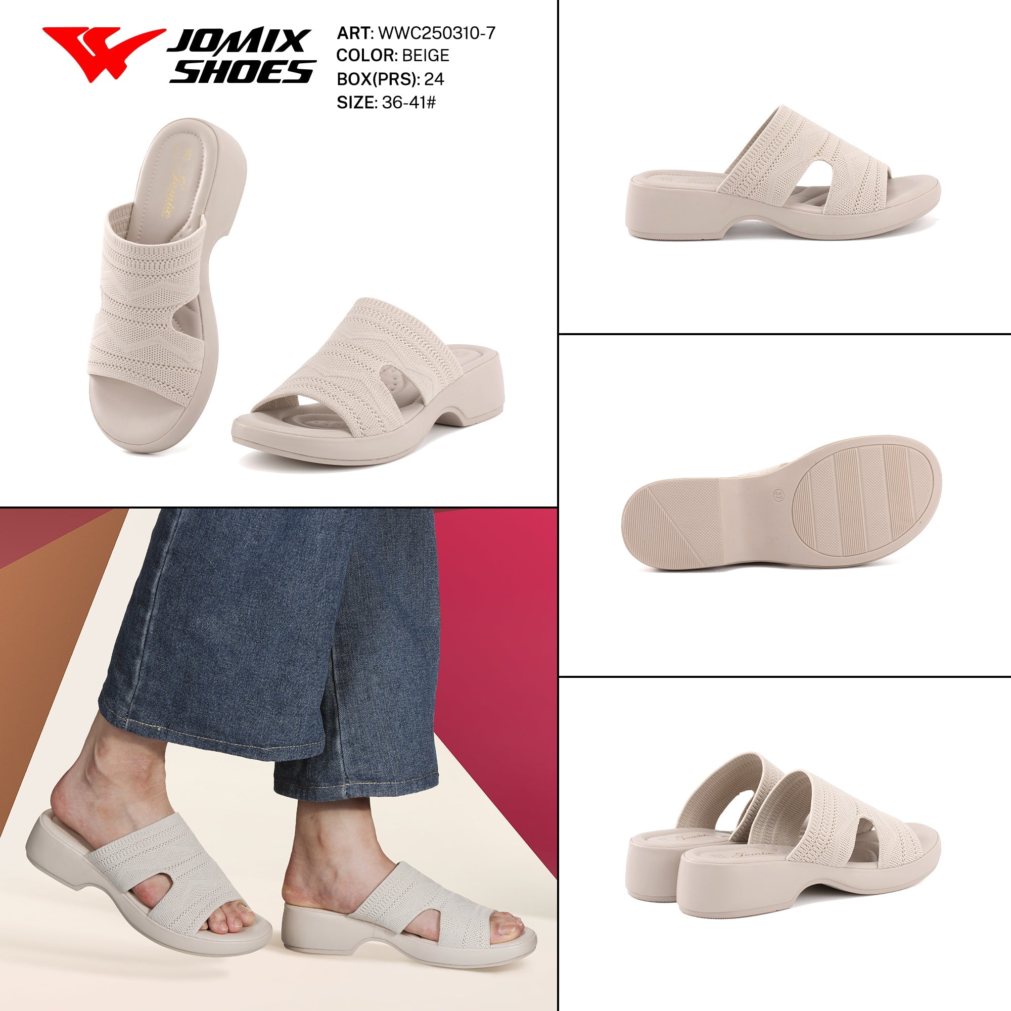 Ciabatte Tacco Alto Wwc250310 - 7 - Fornitura all'ingrosso di Sandali Donna da Jomix Shoes B2B