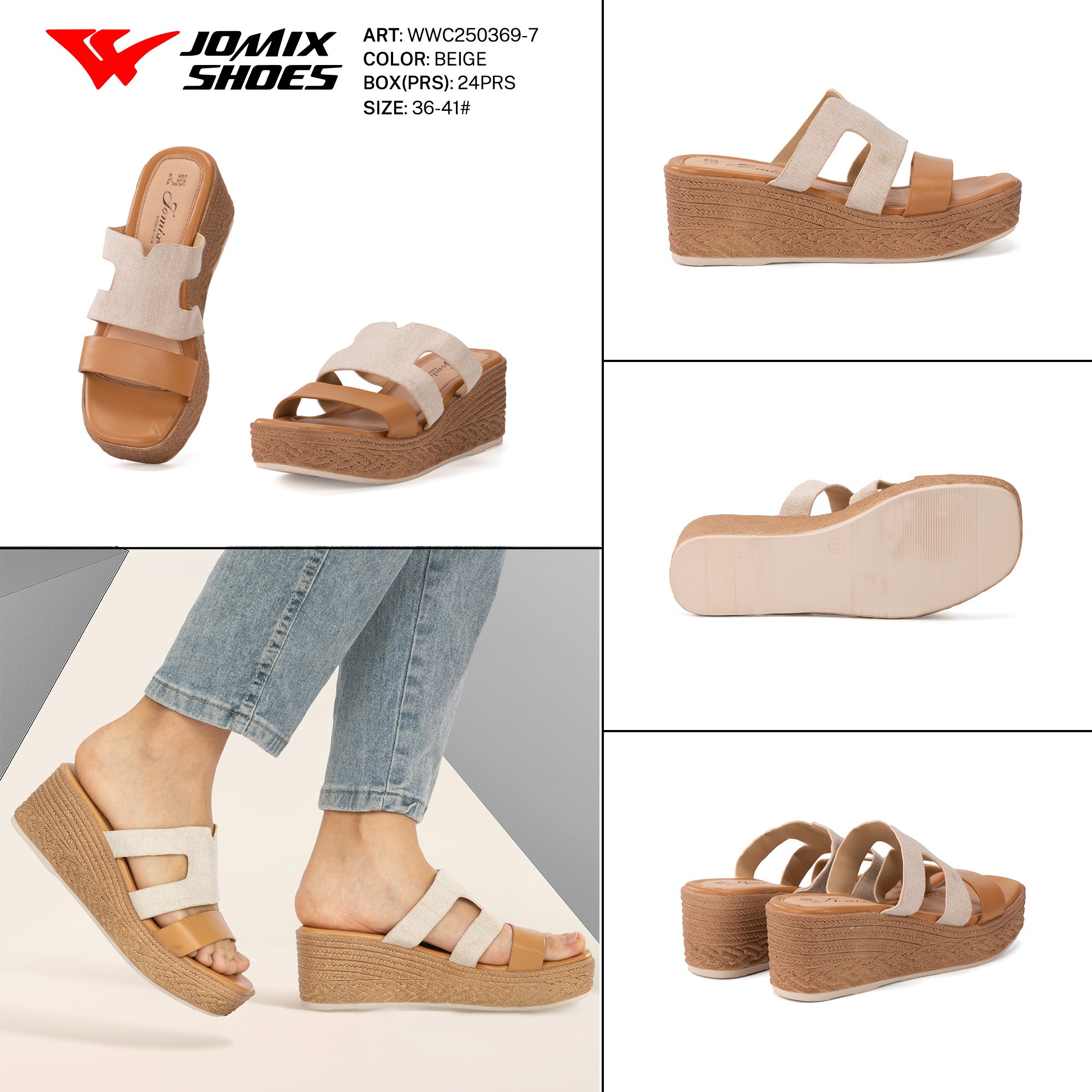 Ciabatte Tacco Alto Wwc250369 - 7 - Fornitura all'ingrosso di Sandali Donna da Jomix Shoes B2B