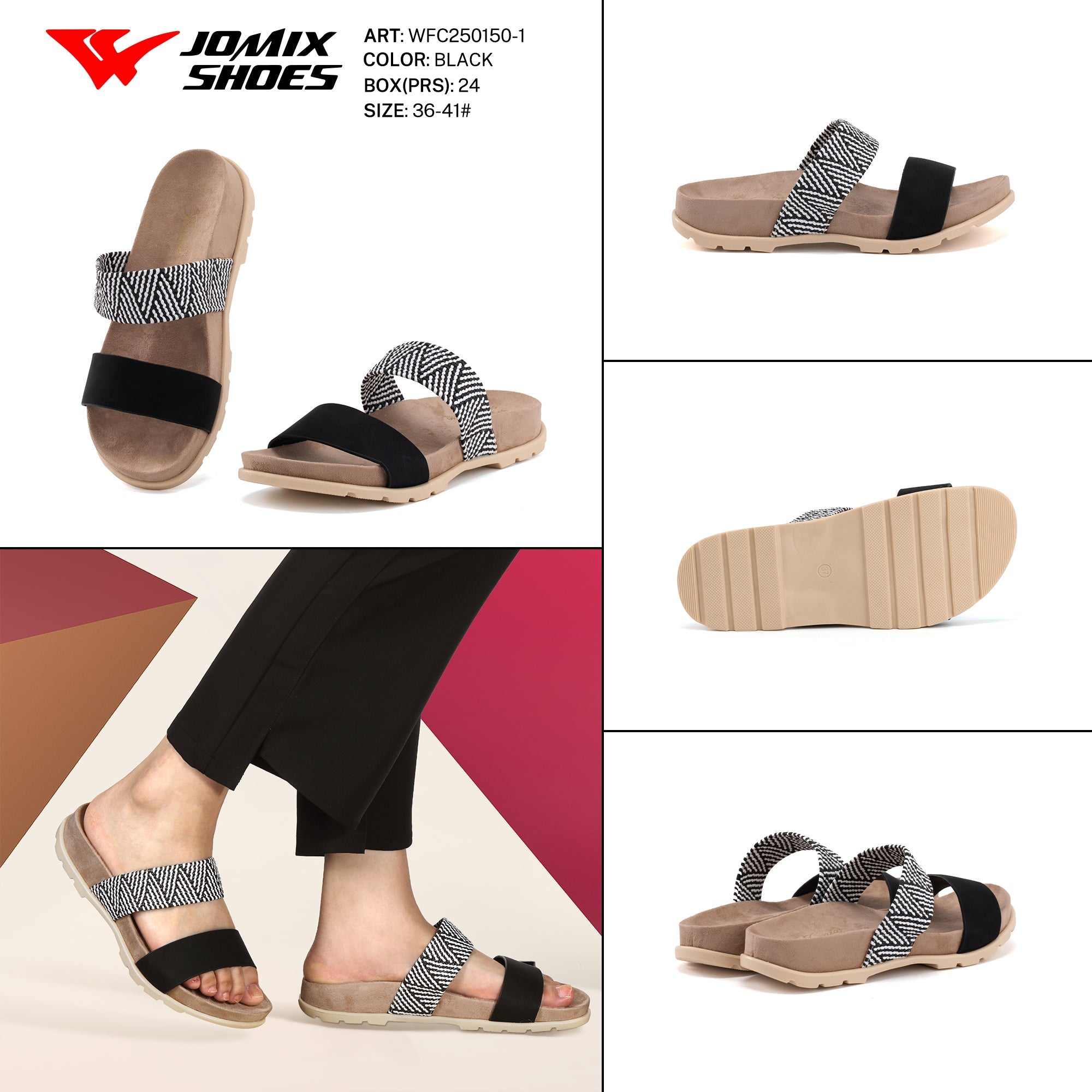 Ciabatte Tacco Basso Wfc250150 - 1 - Fornitura all'ingrosso di Sandali Donna da Jomix Shoes B2B