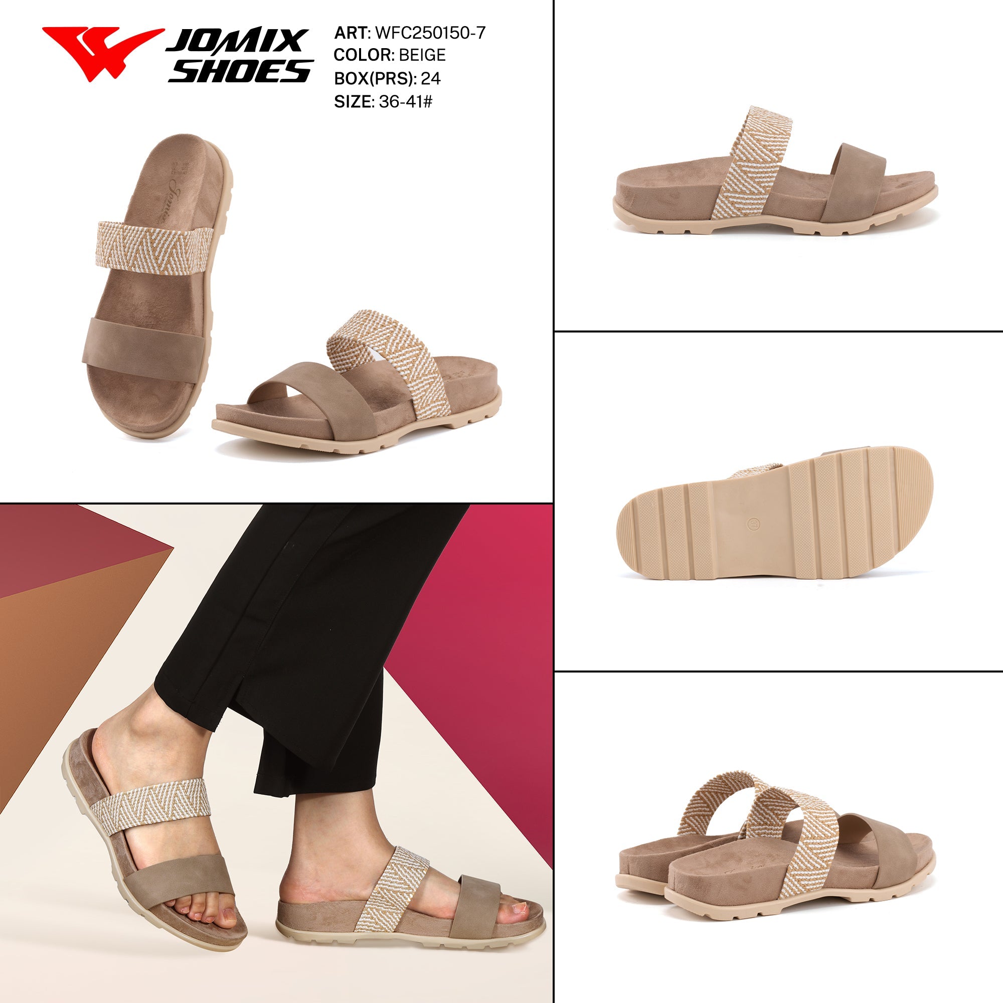 Ciabatte Tacco Basso Wfc250150 - 7 - Fornitura all'ingrosso di Ciabatte Donna da Jomix Shoes B2B