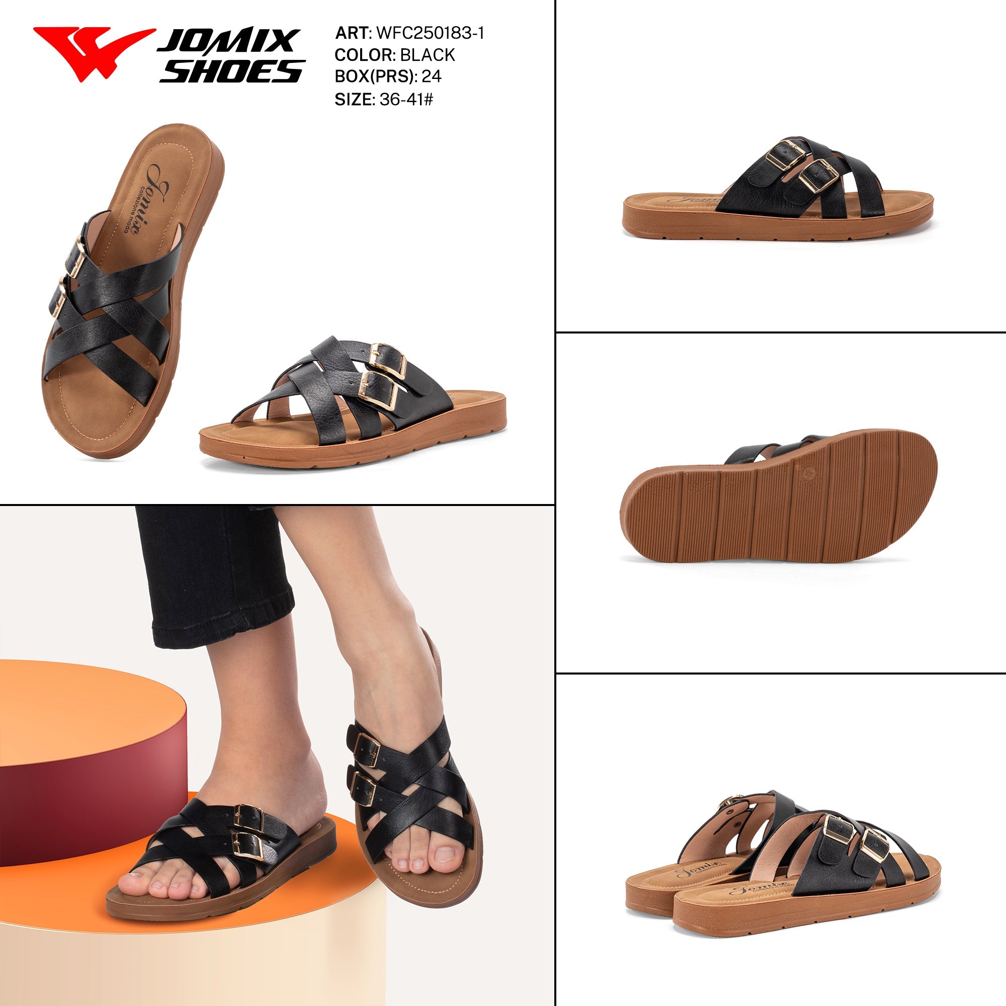 Ciabatte Tacco Basso Wfc250183 - 1 - Fornitura all'ingrosso di Ciabatte Donna da Jomix Shoes B2B