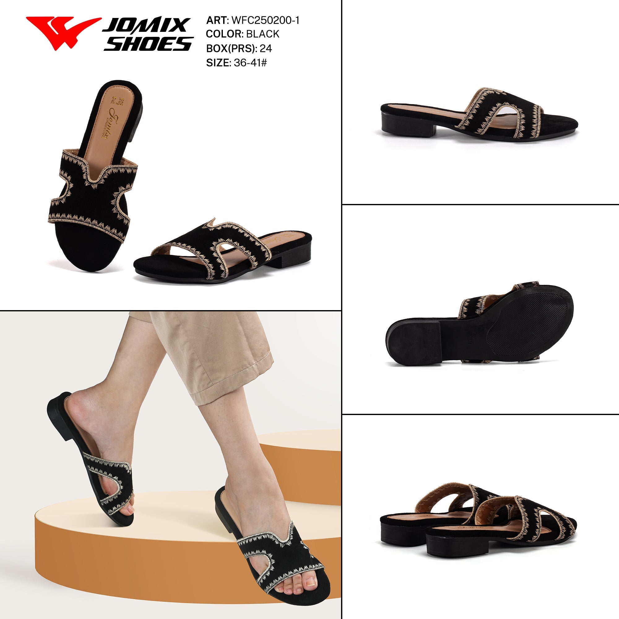 Ciabatte Tacco Basso Wfc250200 - 1 - Fornitura all'ingrosso di Sandali Donna da Jomix Shoes B2B