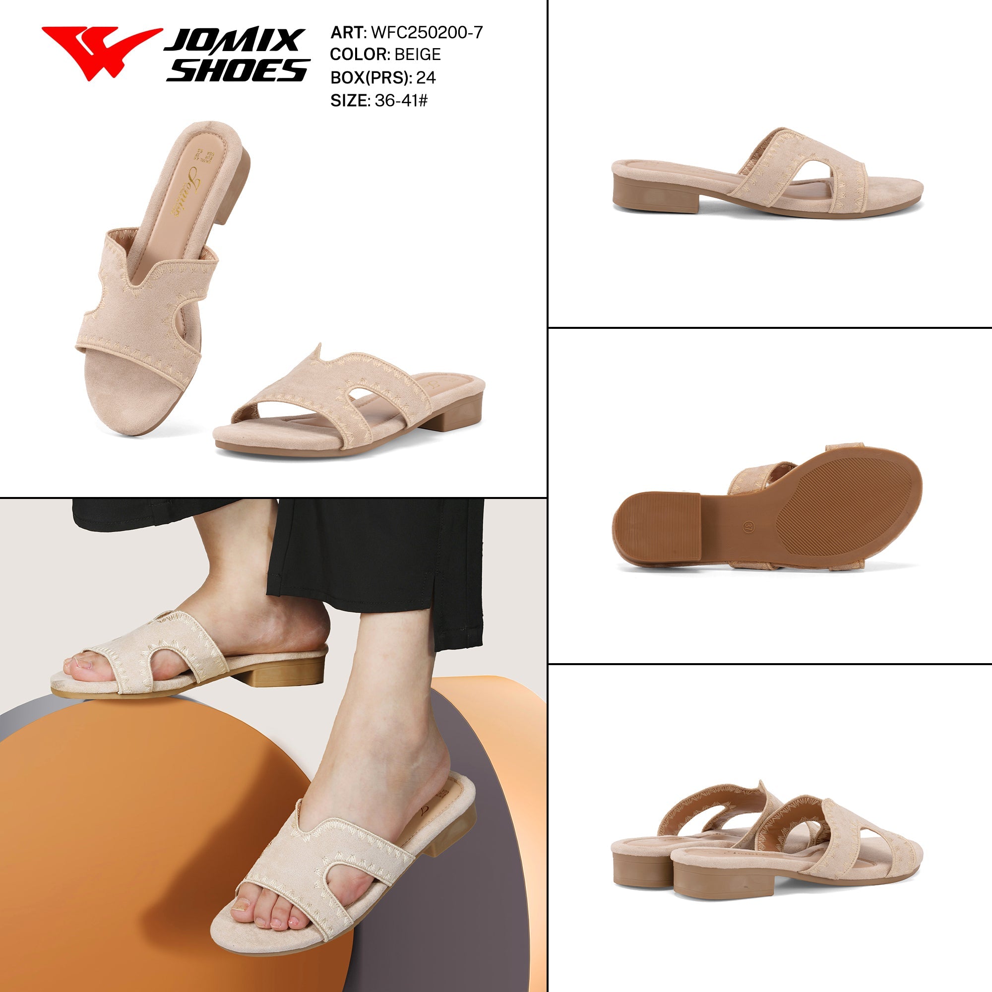 Ciabatte Tacco Basso Wfc250200 - 7 - Fornitura all'ingrosso di Sandali Donna da Jomix Shoes B2B
