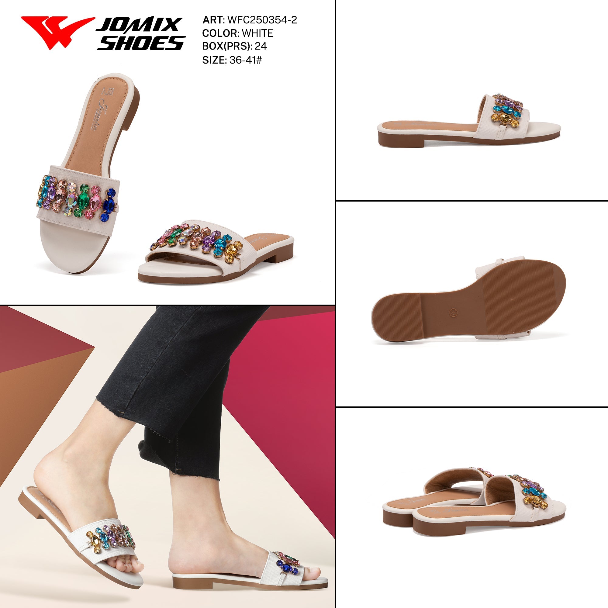 Ciabatte Tacco Basso Wfc250354 - 2 - Fornitura all'ingrosso di Sandali Donna da Jomix Shoes B2B