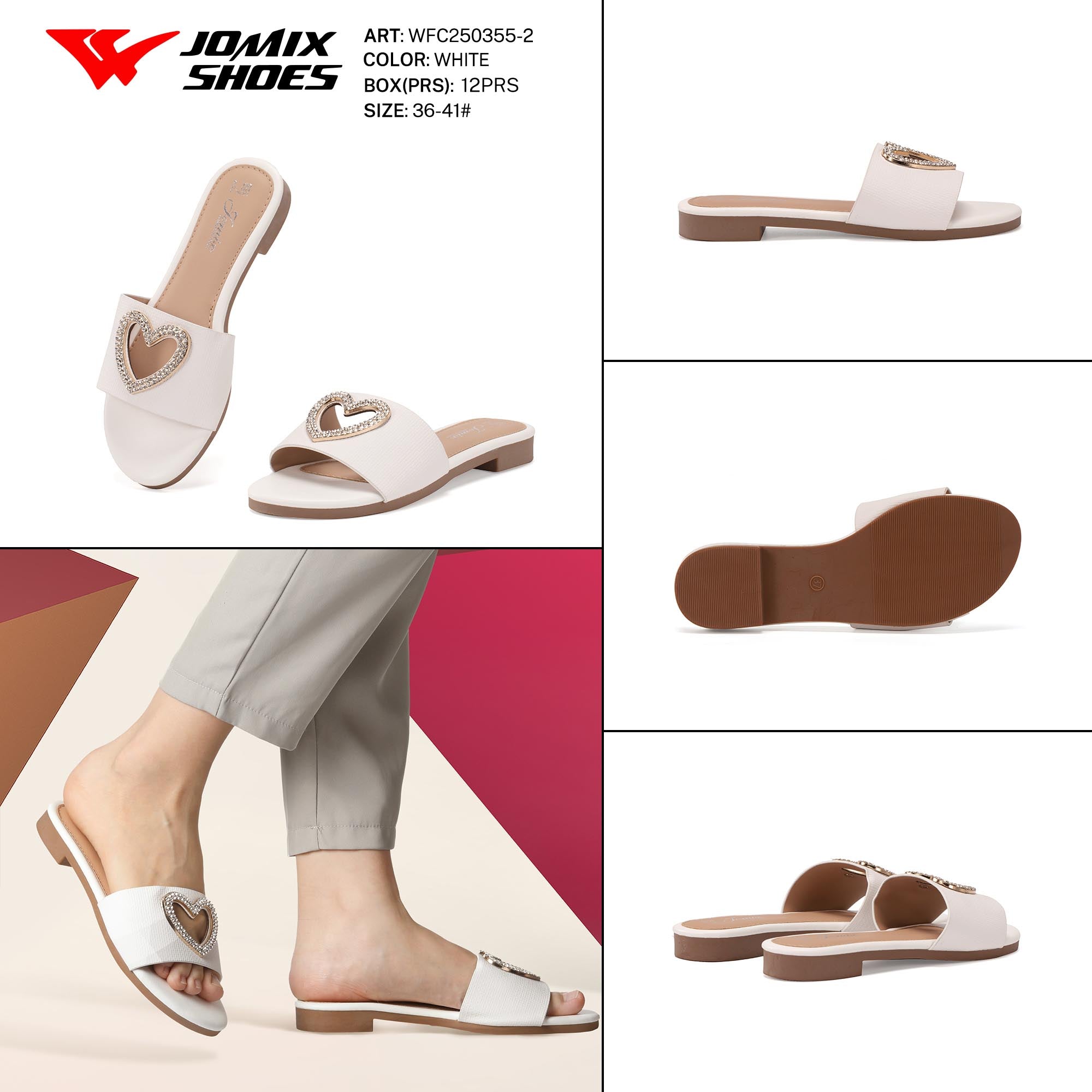 Ciabatte Tacco Basso Wfc250355 - 2 - Fornitura all'ingrosso di Sandali Donna da Jomix Shoes B2B