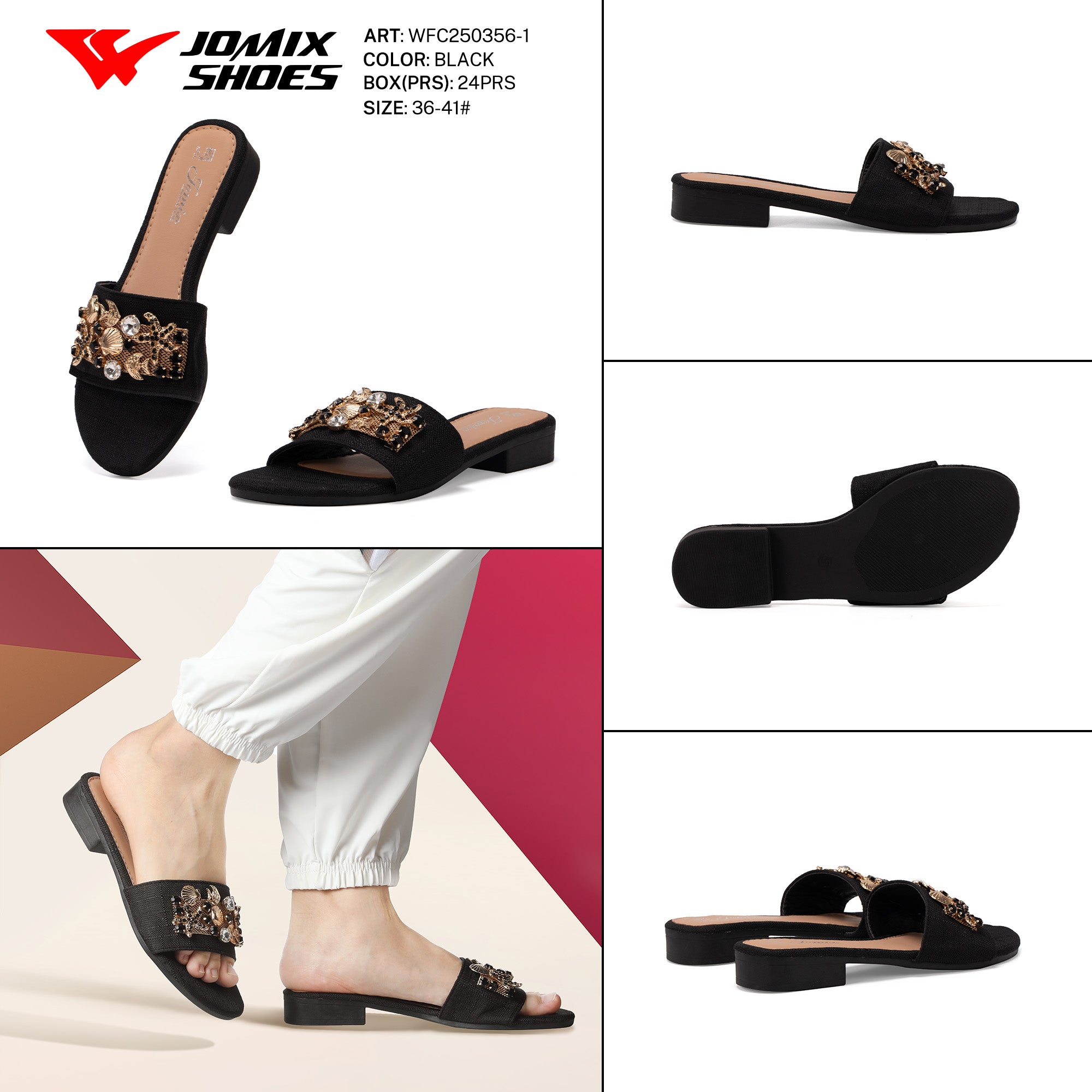 Ciabatte Tacco Basso Wfc250356 - 1 - Fornitura all'ingrosso di Sandali Donna da Jomix Shoes B2B