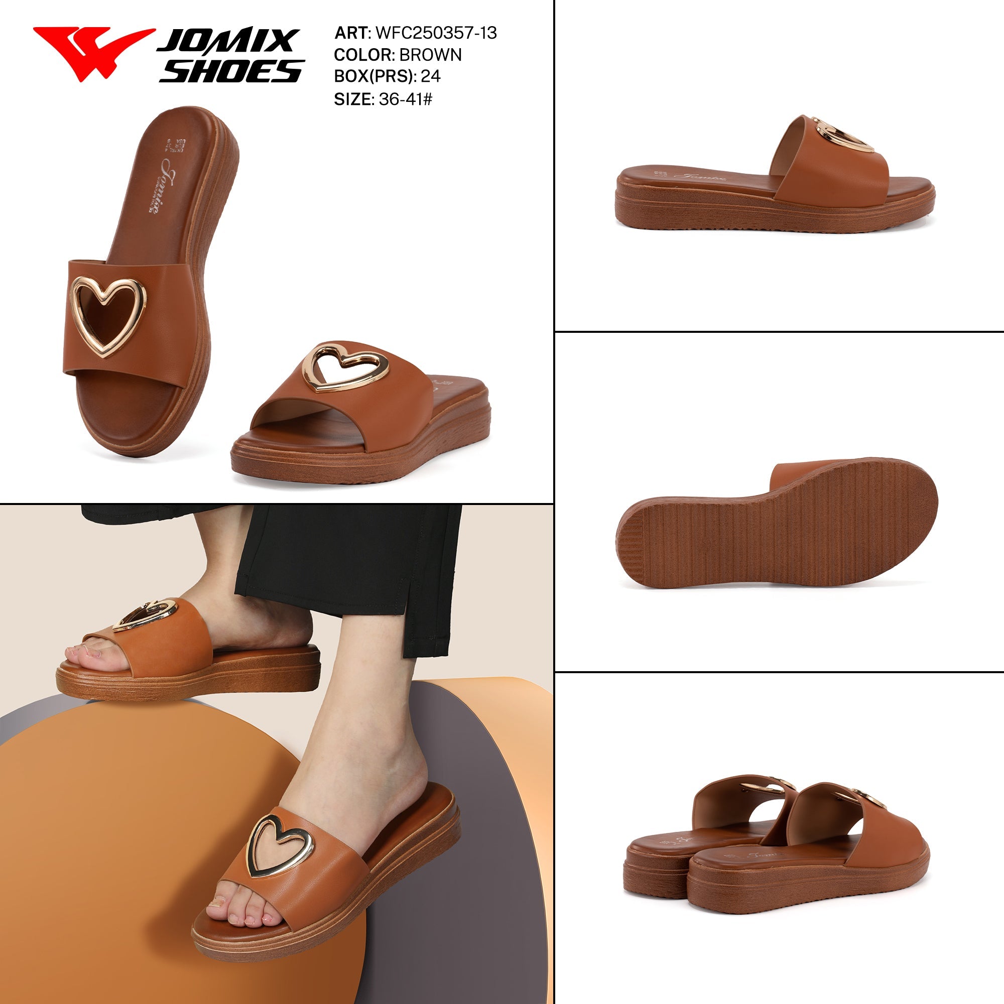 Ciabatte Tacco Basso Wfc250357 - 13 - Fornitura all&#39;ingrosso di Sandali Donna da Jomix Shoes B2B