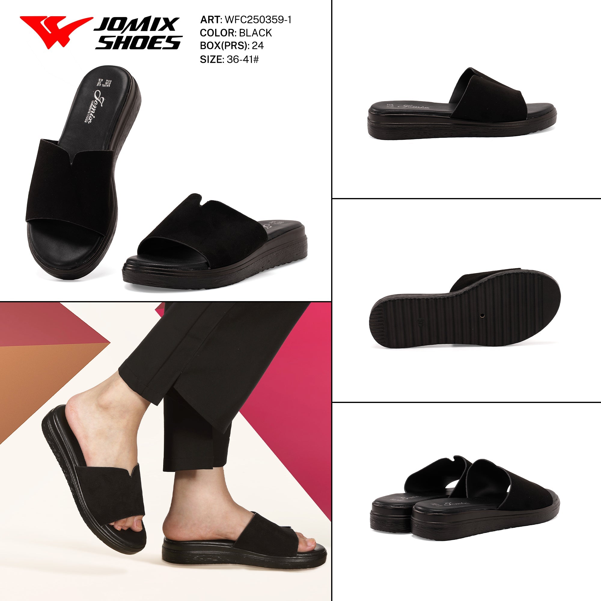 Ciabatte Tacco Basso Wfc250359 - 1 - Fornitura all'ingrosso di Ciabatte Donna da Jomix Shoes B2B