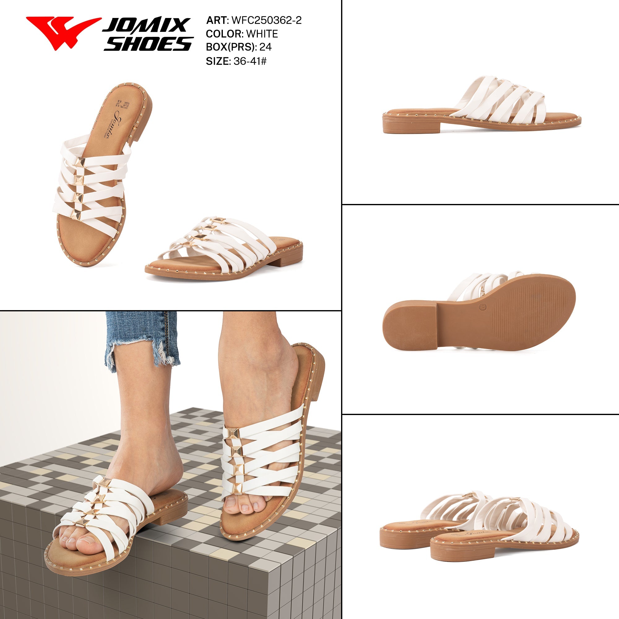 Ciabatte Tacco Basso Wfc250362 - 2 - Fornitura all'ingrosso di Ciabatte Donna da Jomix Shoes B2B