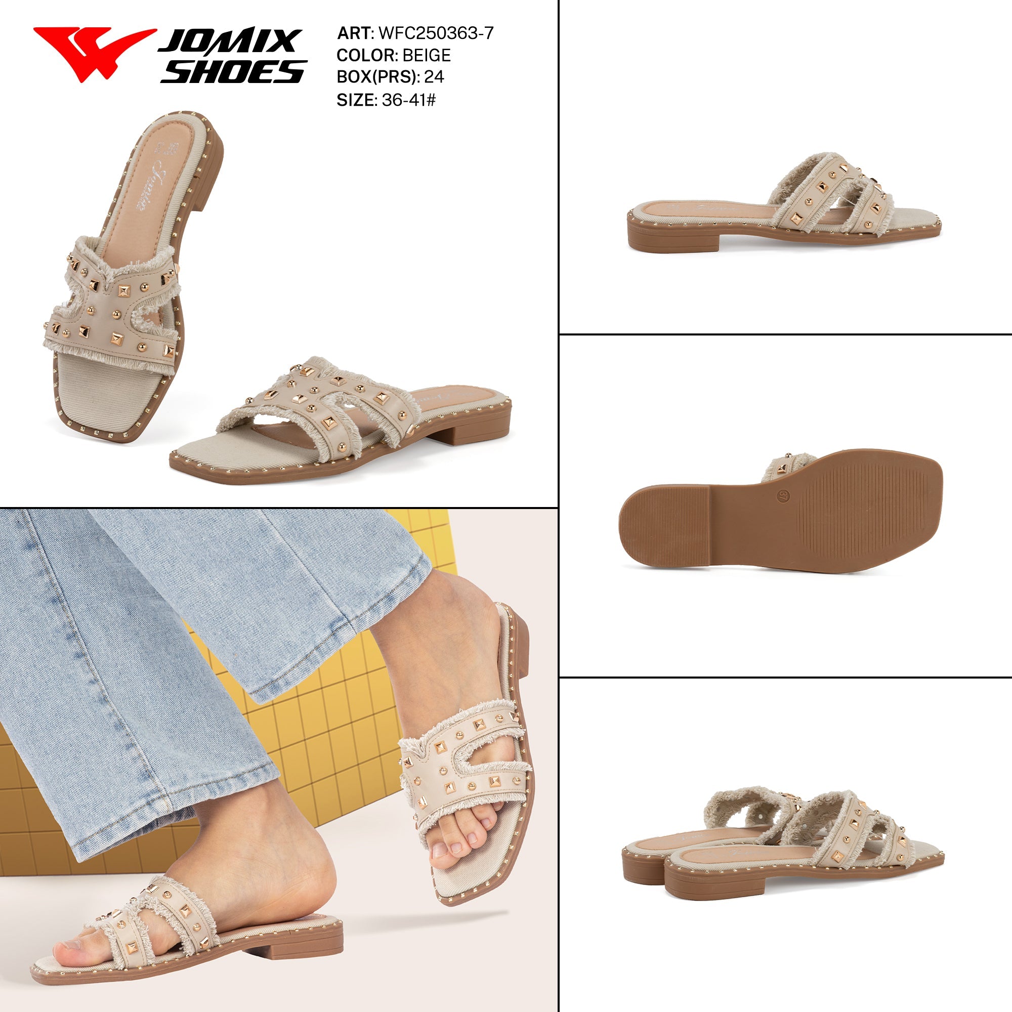Ciabatte Tacco Basso Wfc250363 - 7 - Fornitura all'ingrosso di Ciabatte Donna da Jomix Shoes B2B