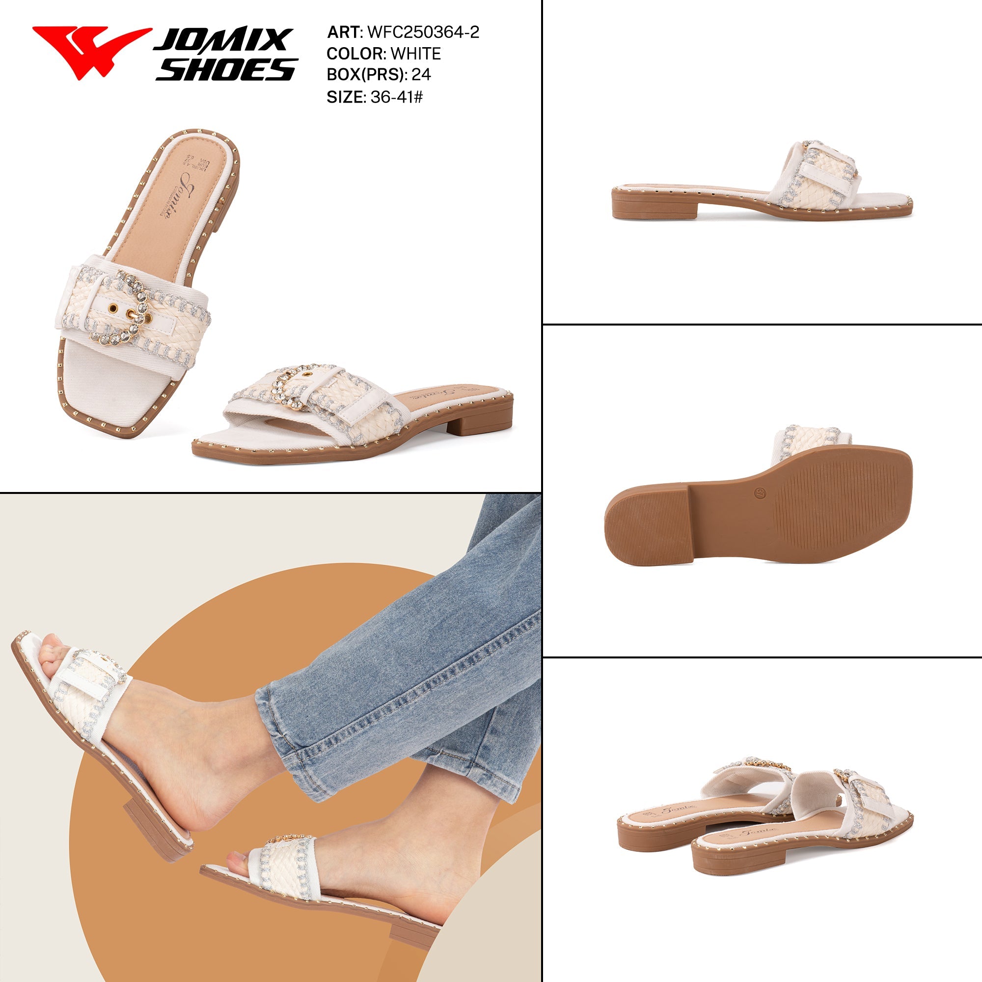 Ciabatte Tacco Basso Wfc250364 - 2 - Fornitura all'ingrosso di Ciabatte Donna da Jomix Shoes B2B
