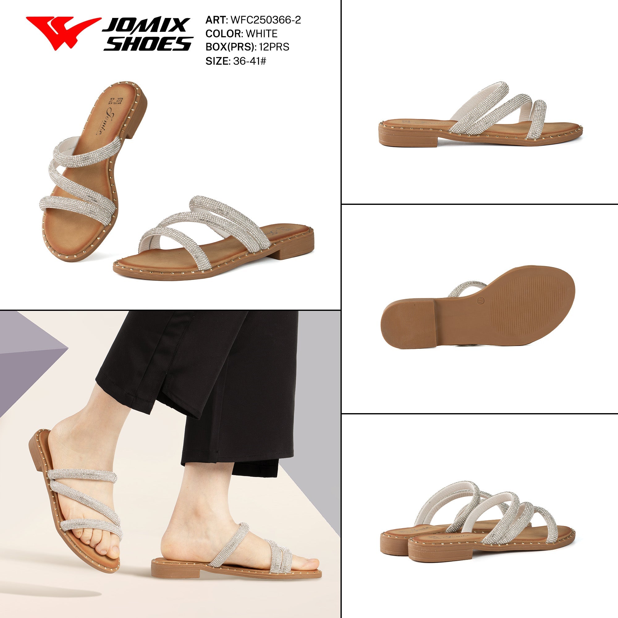 Ciabatte Tacco Basso Wfc250366 - 2 - Fornitura all'ingrosso di Ciabatte Donna da Jomix Shoes B2B