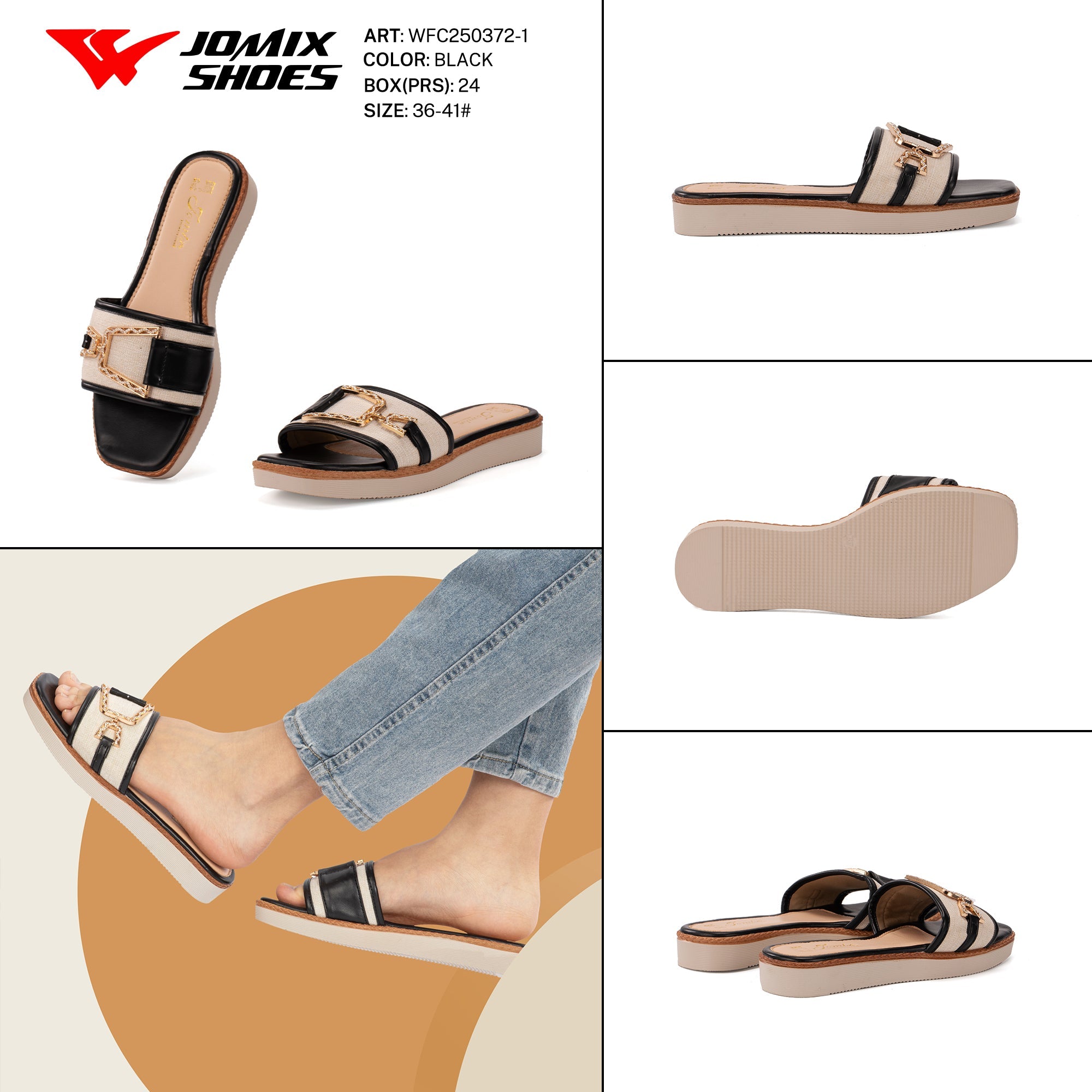 Ciabatte Tacco Basso Wfc250372 - 1 - Fornitura all'ingrosso di Sandali Donna da Jomix Shoes B2B