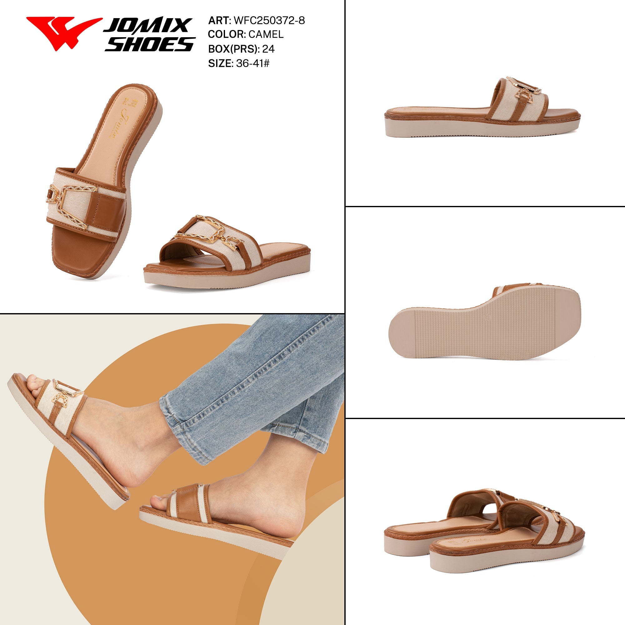 Ciabatte Tacco Basso Wfc250372 - 8 - Fornitura all'ingrosso di Sandali Donna da Jomix Shoes B2B