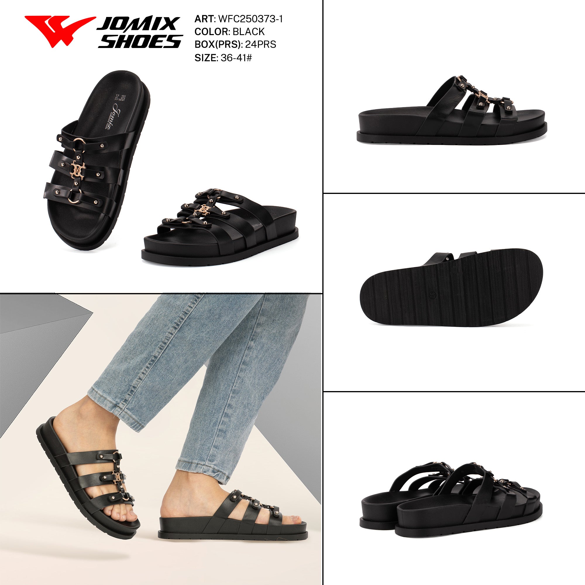 Ciabatte Tacco Basso Wfc250373 - 1 - Fornitura all'ingrosso di Sandali Donna da Jomix Shoes B2B