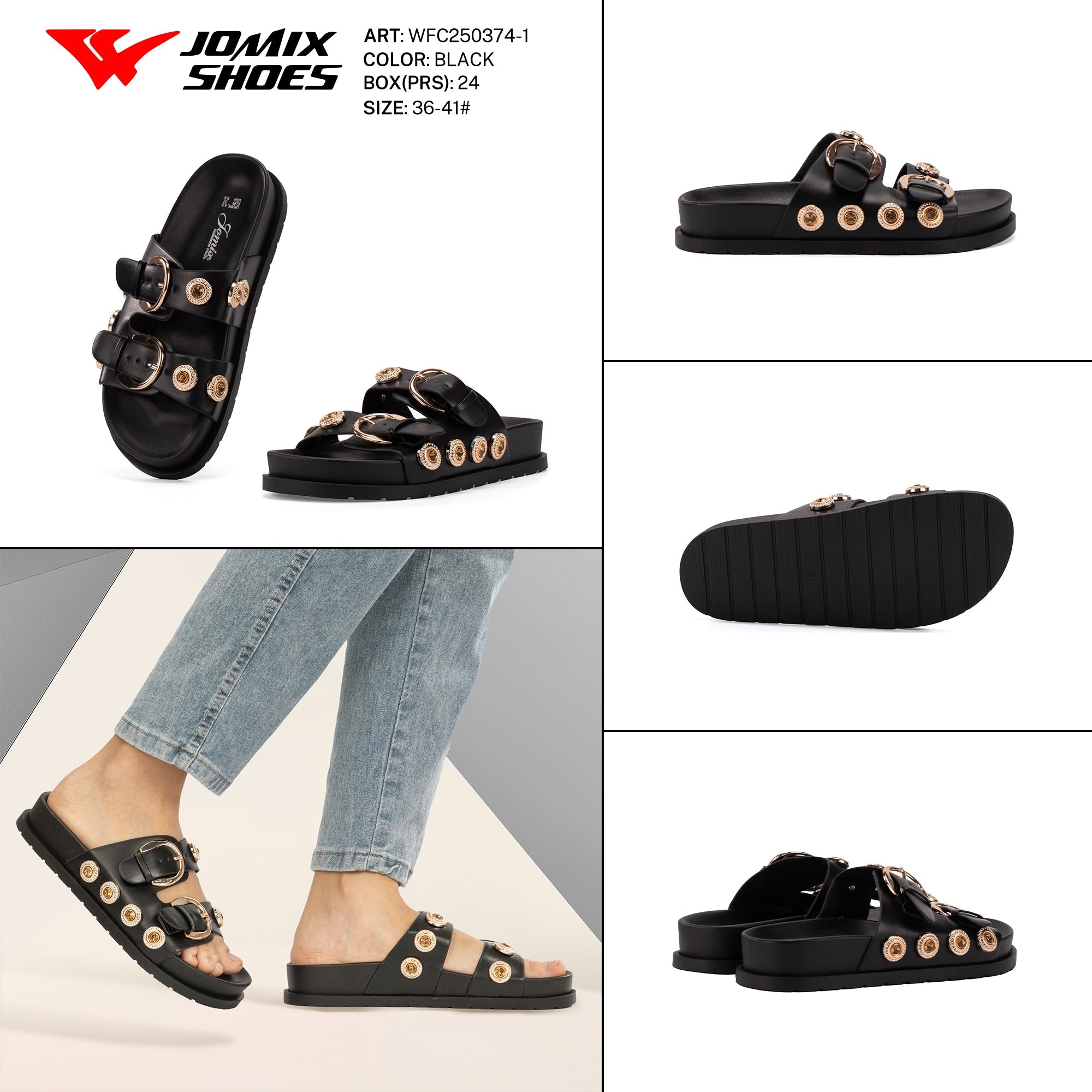 Ciabatte Tacco Basso Wfc250374 - 1 - Fornitura all'ingrosso di Sandali Donna da Jomix Shoes B2B