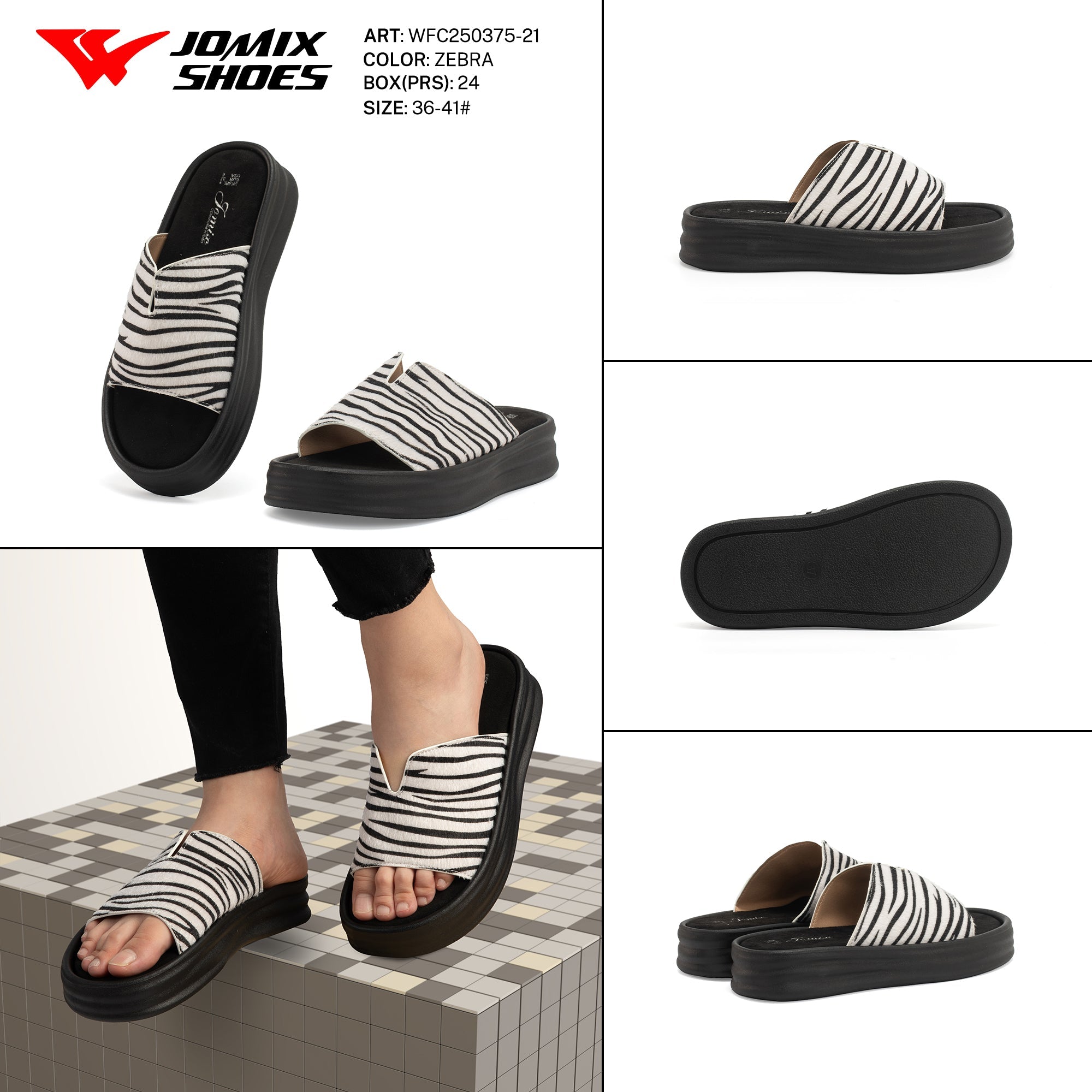 Ciabatte Tacco Basso Wfc250375 - 21 - Fornitura all'ingrosso di Sandali Donna da Jomix Shoes B2B