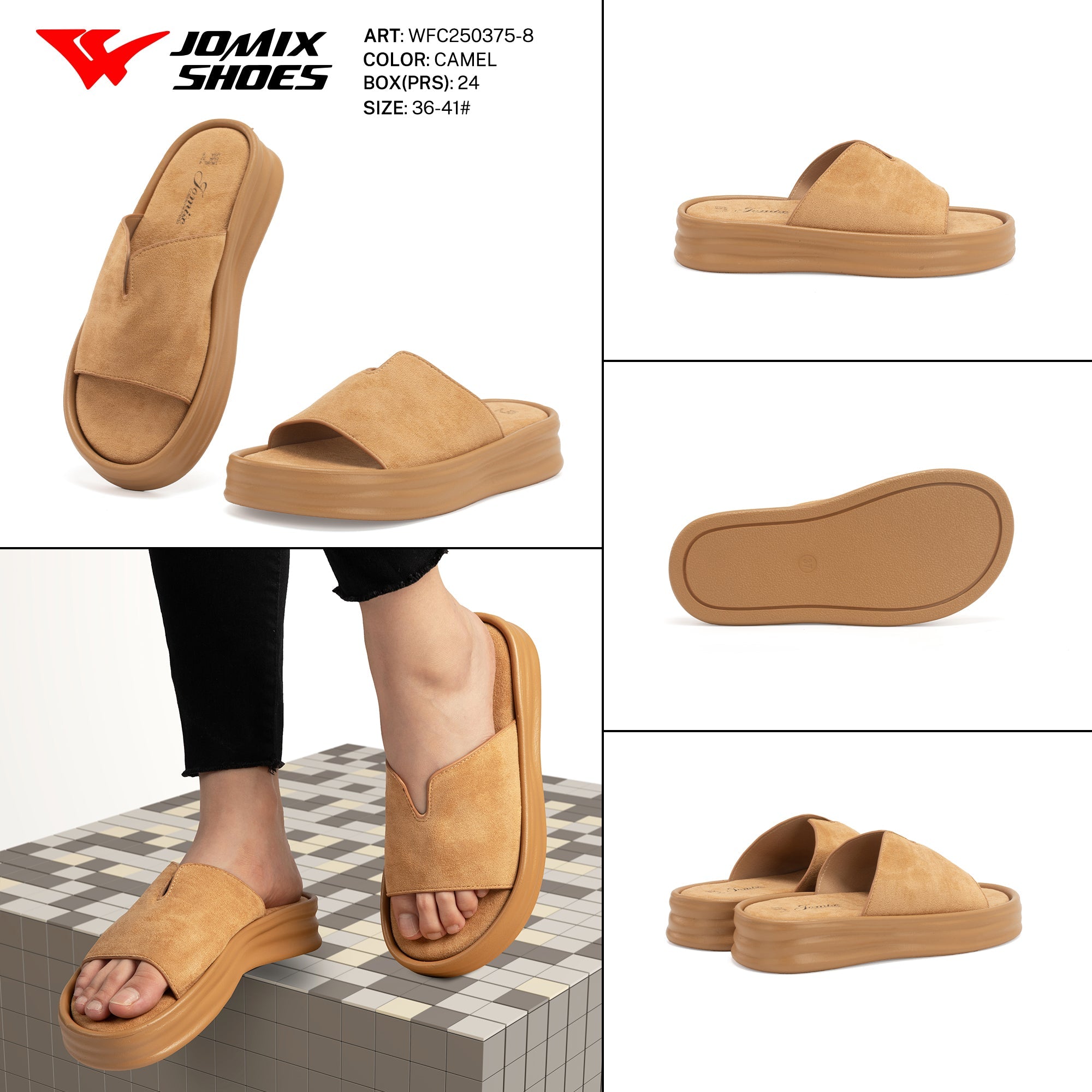 Ciabatte Tacco Basso Wfc250375 - 8 - Fornitura all'ingrosso di Sandali Donna da Jomix Shoes B2B