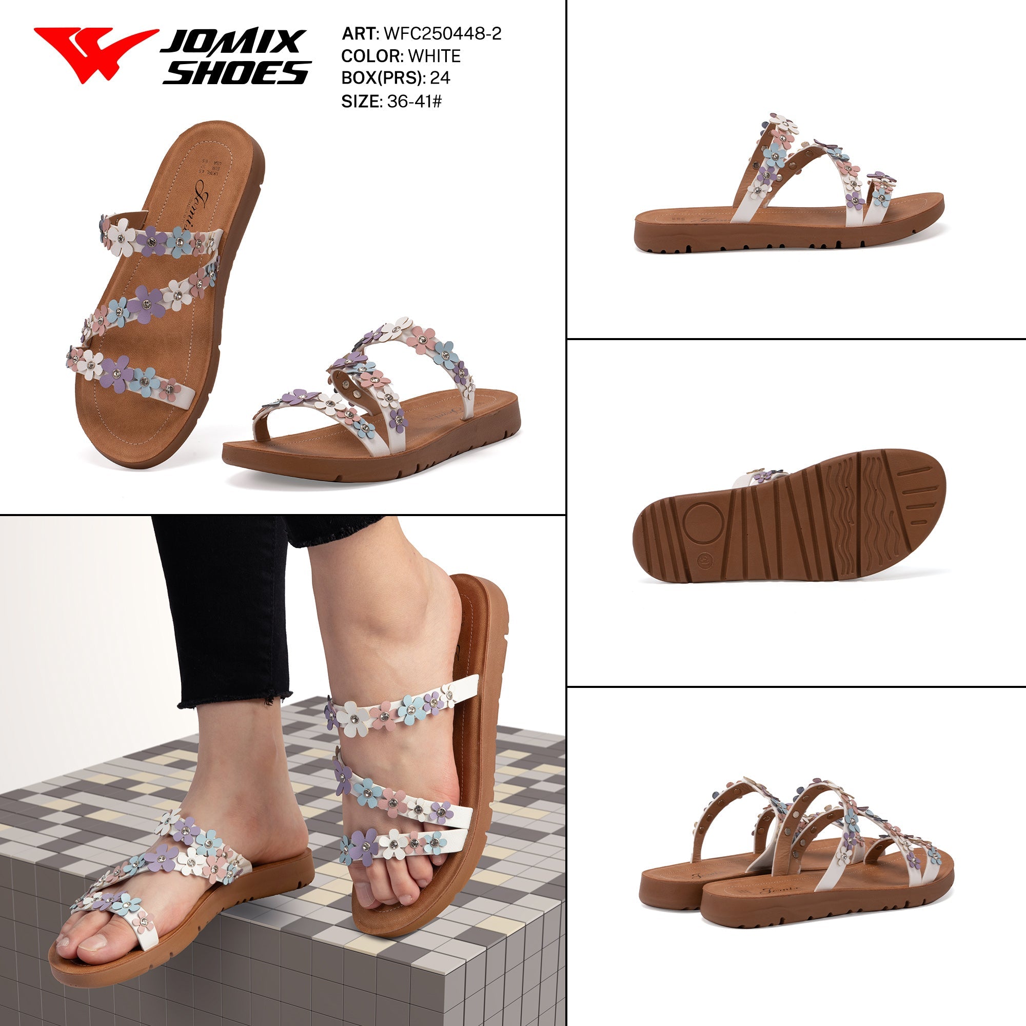 Ciabatte Tacco Basso Wfc250448 - 2 - Fornitura all'ingrosso di Sandali Donna da Jomix Shoes B2B