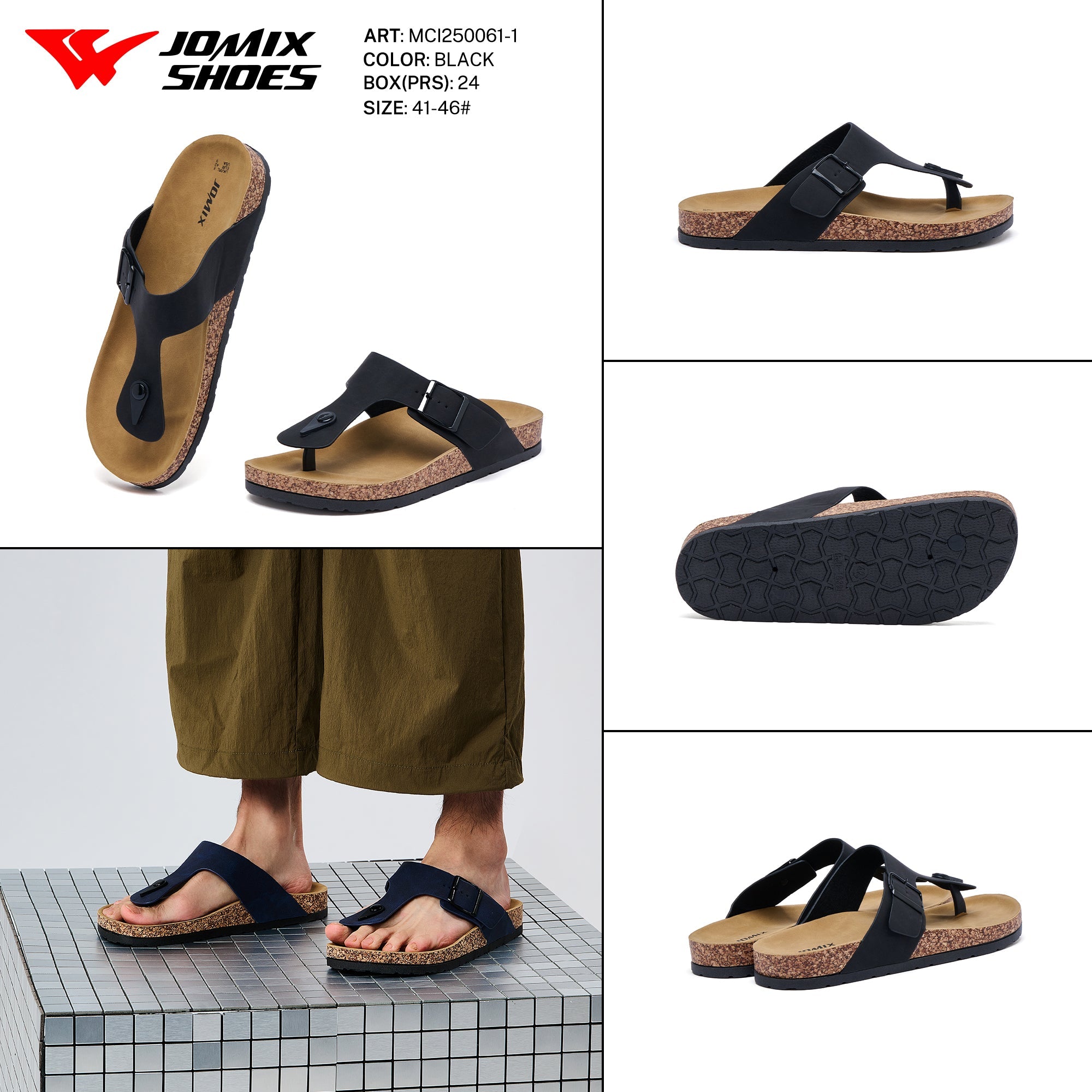 Ciabatte Uomo Aperte Mci250061 - 1 - Fornitura all'ingrosso di Sandali Uomo da Jomix Shoes B2B