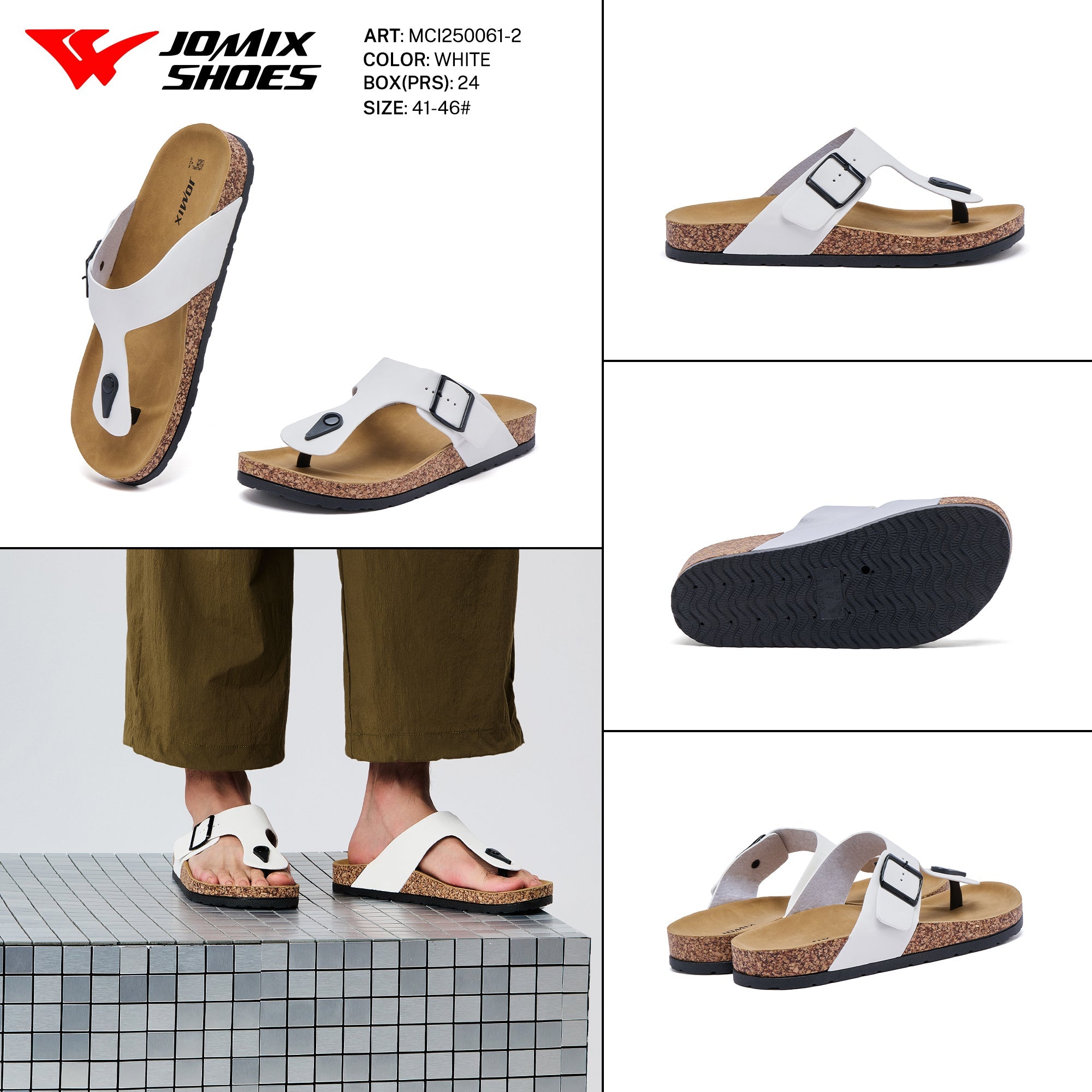 Ciabatte Uomo Aperte Mci250061 - 2 - Fornitura all'ingrosso di Sandali Uomo da Jomix Shoes B2B