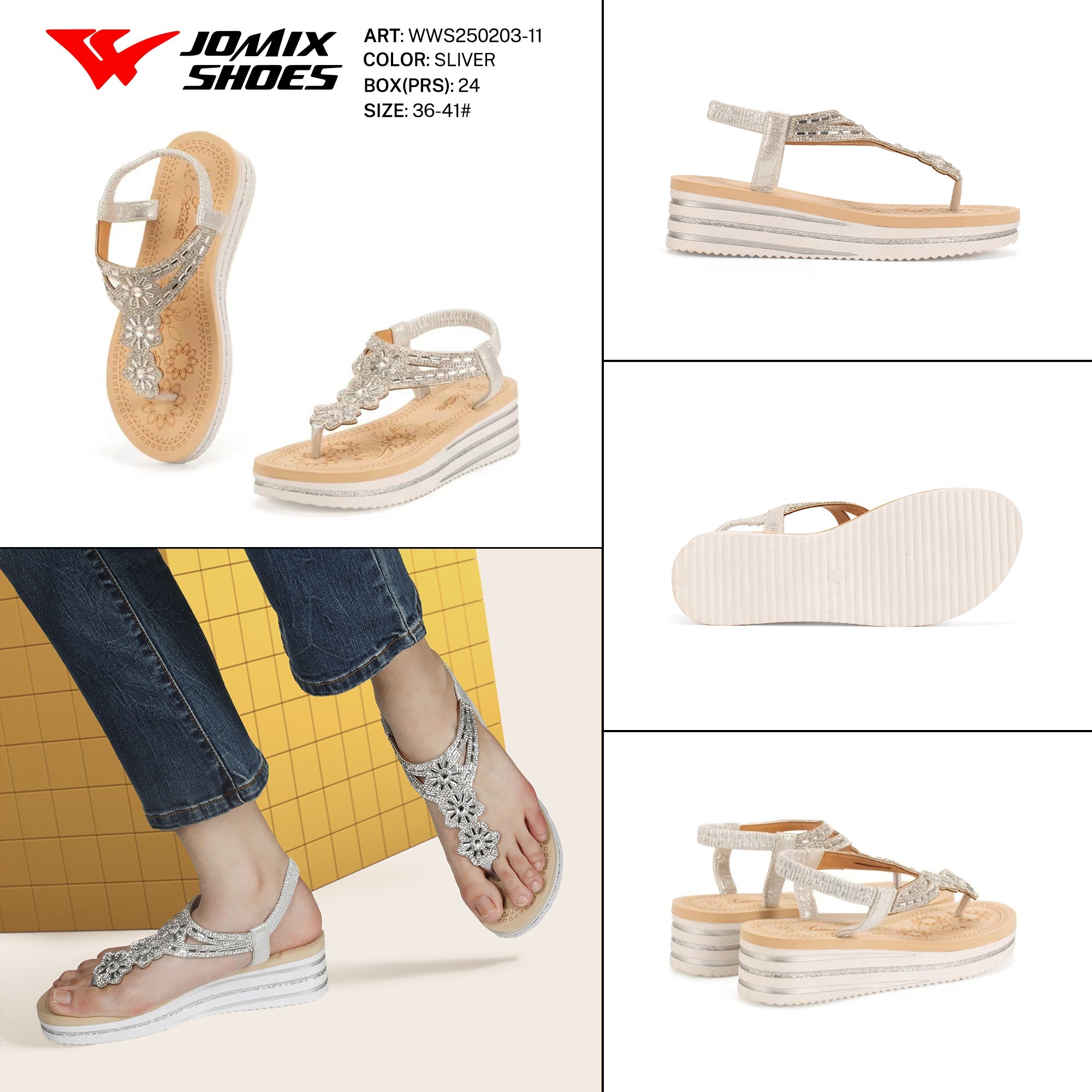 Ciabatte Donna Aperte Wws250203 - 11 - Fornitura all'ingrosso di Ciabatte Uomo da Jomix Shoes B2B