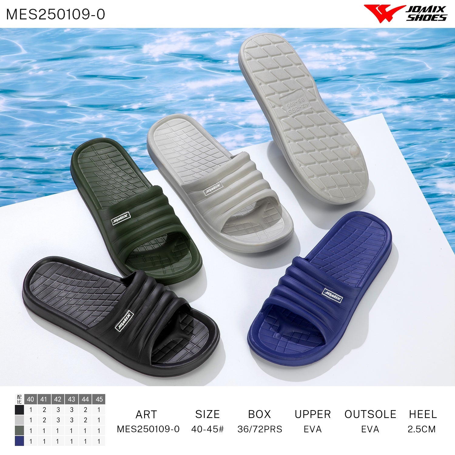 Ciabatte Uomo Aperto Mes250109 - 0 - Fornitura all'ingrosso di Ciabatte Uomo da Jomix Shoes B2B