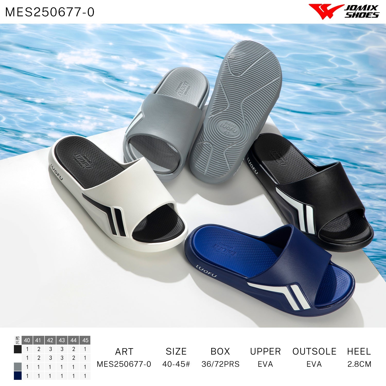Ciabatte Uomo Aperto Mes250677 - 0 - Fornitura all'ingrosso di Ciabatte Uomo da Jomix Shoes B2B