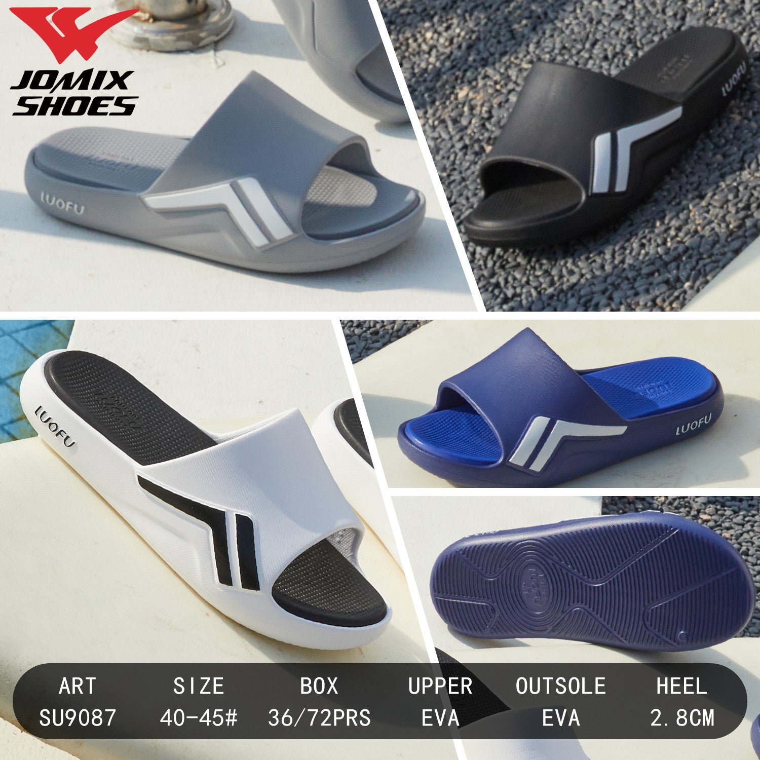 Ciabatte Uomo LuoFu SU9087 - Fornitura all'ingrosso di Ciabatte Uomo da Jomix Shoes B2B