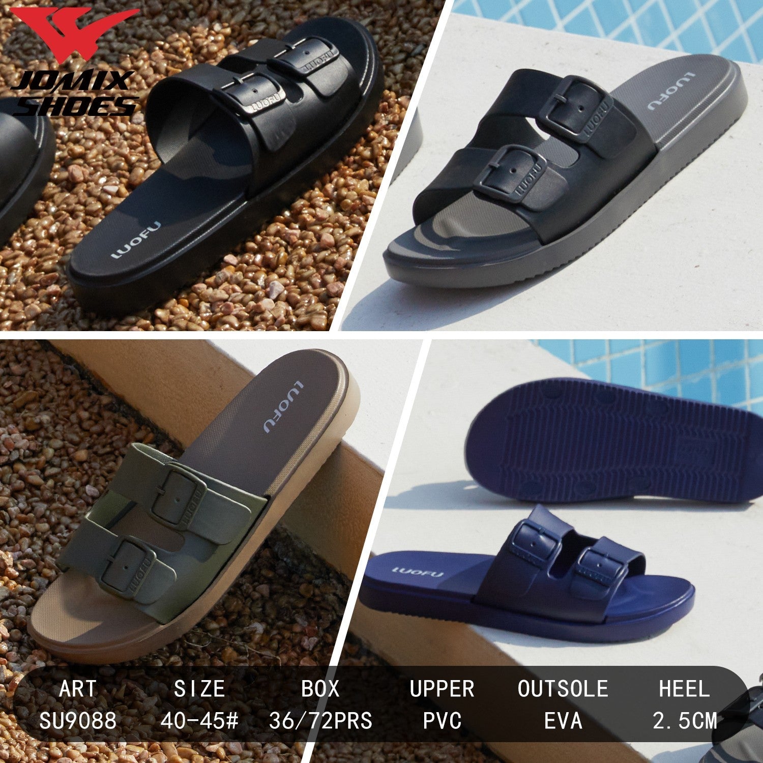 Ciabatte Uomo LuoFu SU9088 - Fornitura all'ingrosso di Ciabatte Uomo da Jomix Shoes B2B