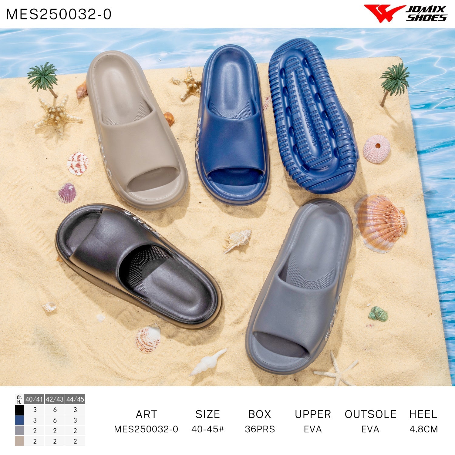 Ciabatte Uomo Mix Colore Mes250032 - 0 - Fornitura all'ingrosso di Ciabatte Uomo da Jomix Shoes B2B