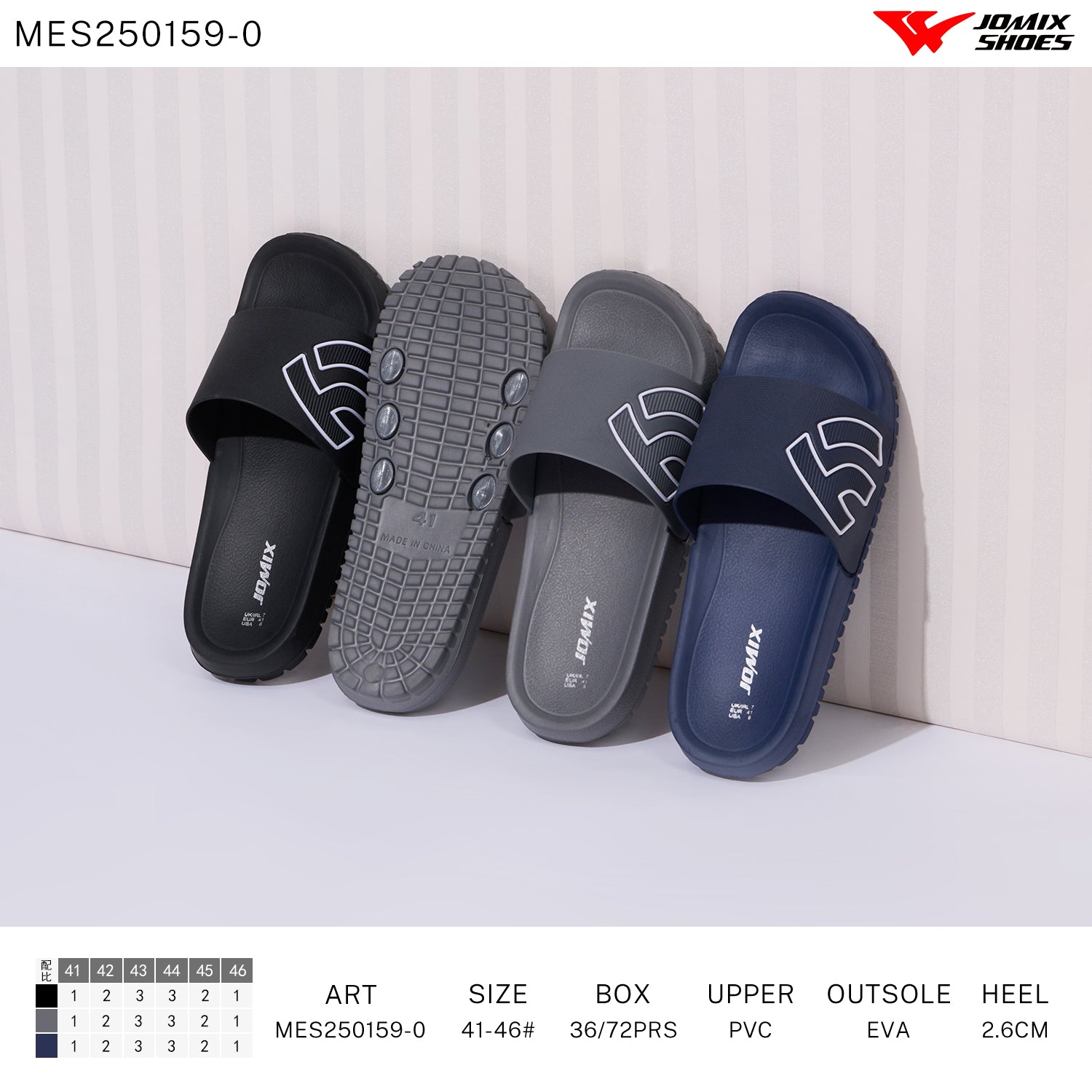 Ciabatte Uomo Mix Colore Mes250159 - 0 - Fornitura all'ingrosso di Ciabatte Uomo da Jomix Shoes B2B