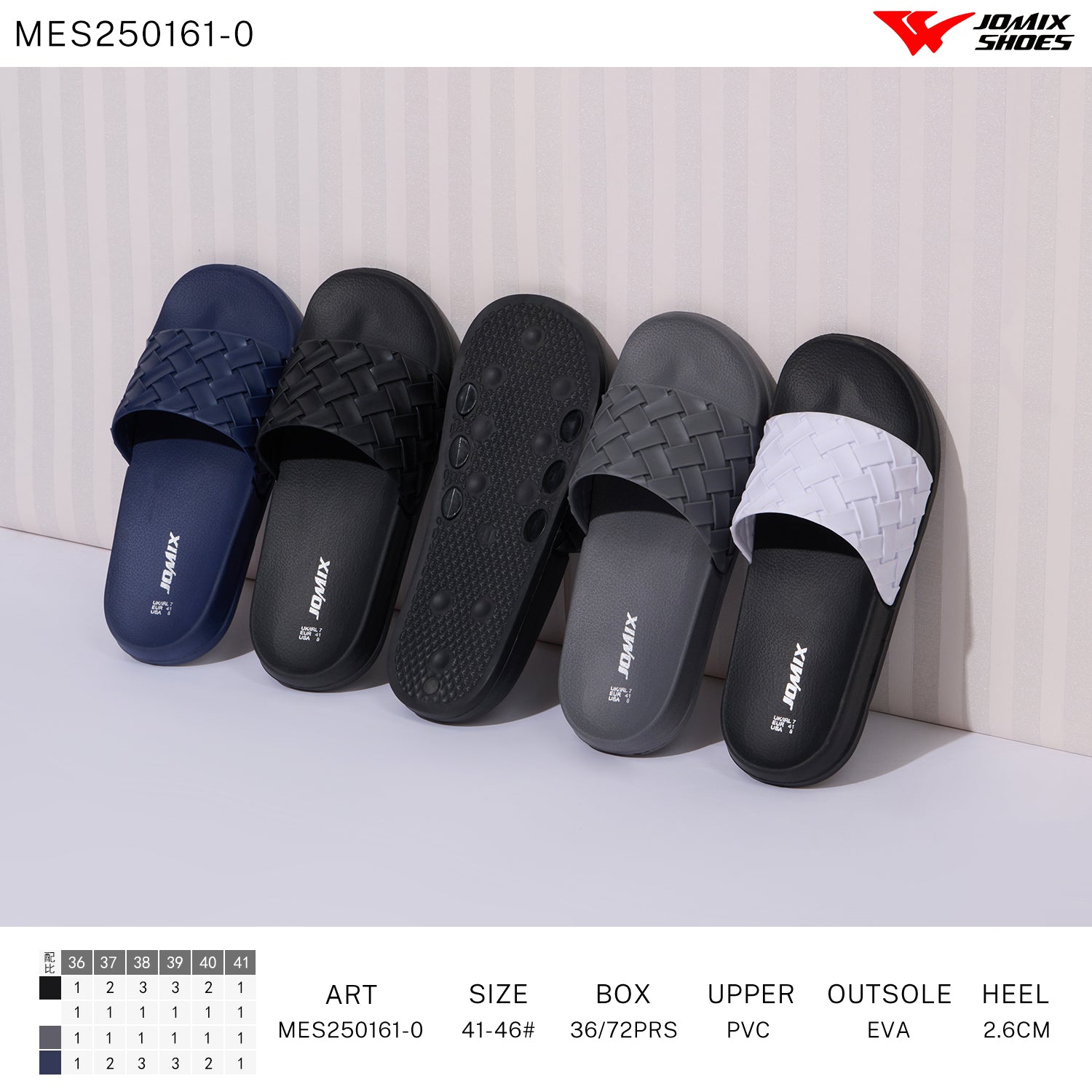 Ciabatte Uomo Mix Colore Mes250161 - 0 - Fornitura all'ingrosso di Ciabatte Uomo da Jomix Shoes B2B