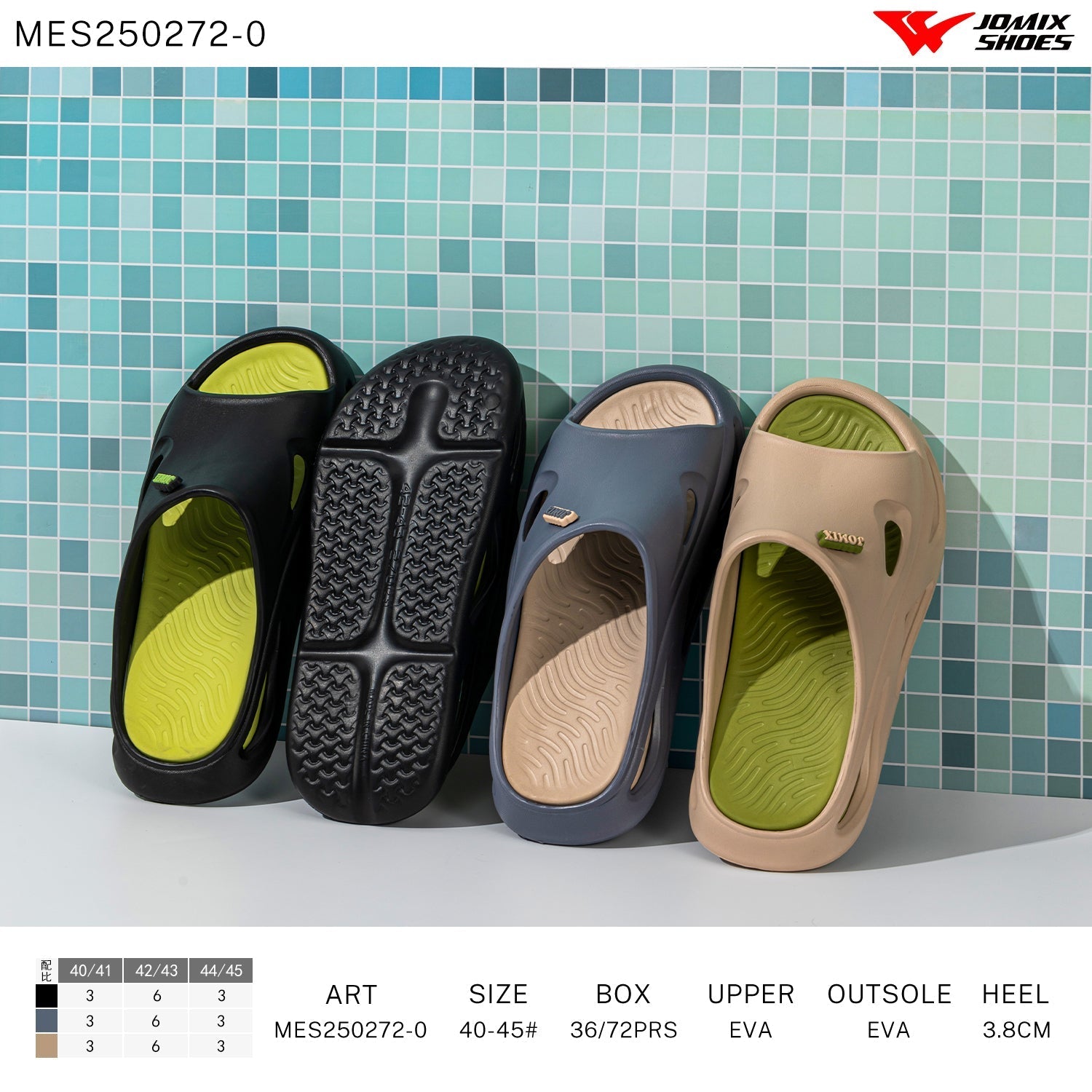 Ciabatte Uomo Mix Colore Mes250272 - 0 - Fornitura all'ingrosso di Ciabatte Uomo da Jomix Shoes B2B