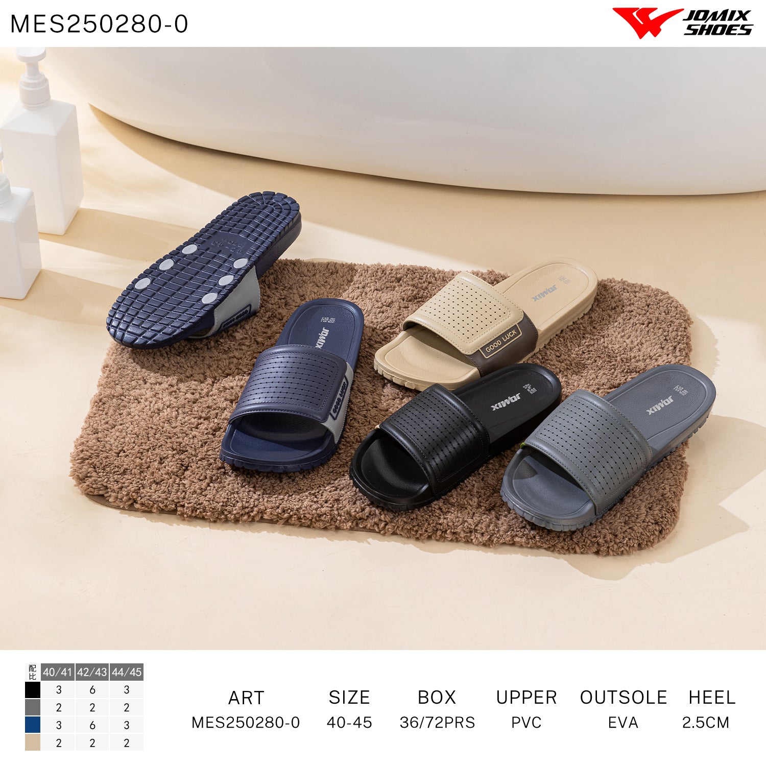 Ciabatte Uomo Mix Colore Mes250280 - 0 - Fornitura all'ingrosso di Ciabatte Uomo da Jomix Shoes B2B