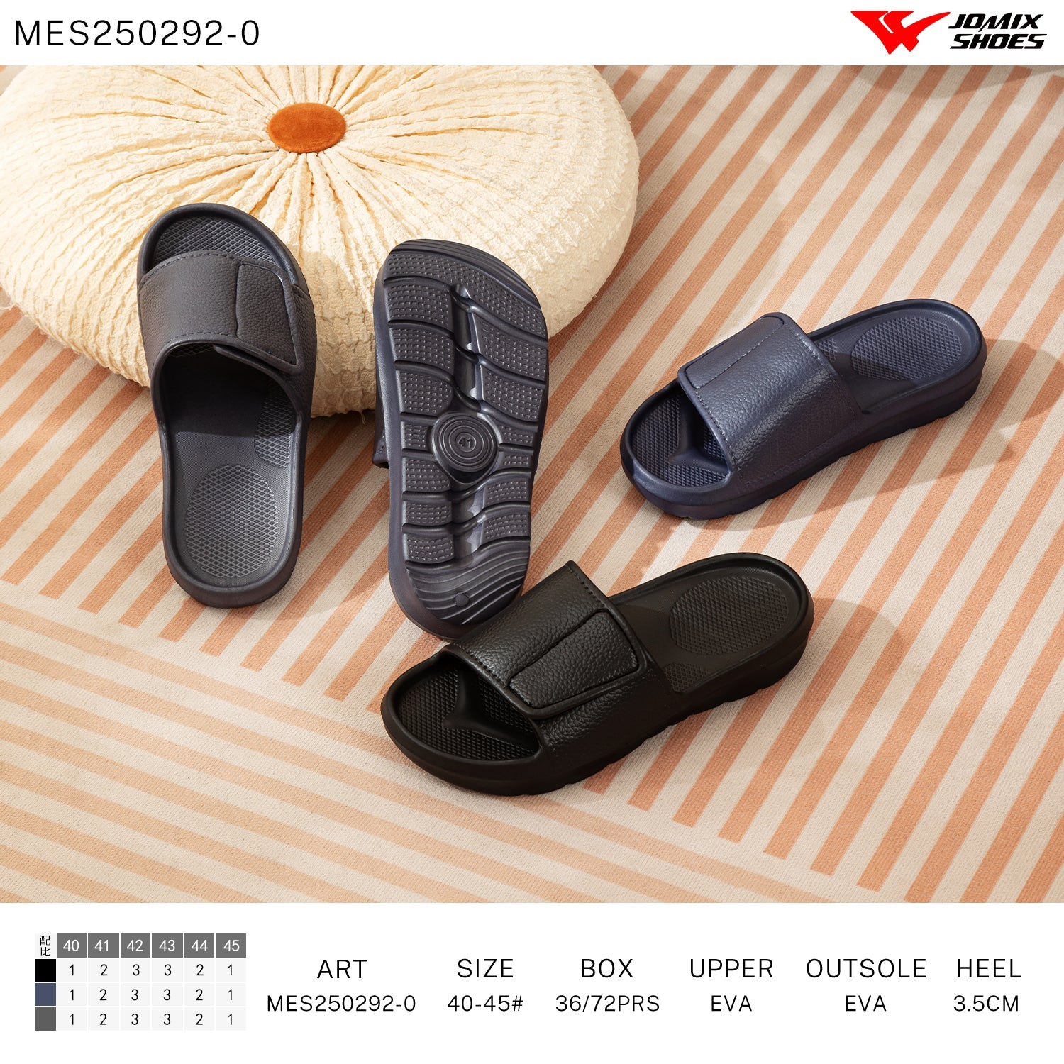 Ciabatte Uomo Mix Colore Mes250292 - 0 - Fornitura all'ingrosso di Ciabatte Uomo da Jomix Shoes B2B