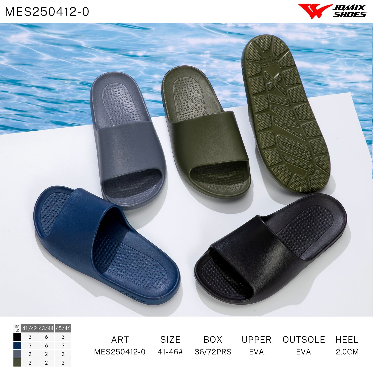 Ciabatte Uomo Mix Colore Mes250412 - 0 - Fornitura all'ingrosso di Ciabatte Uomo da Jomix Shoes B2B