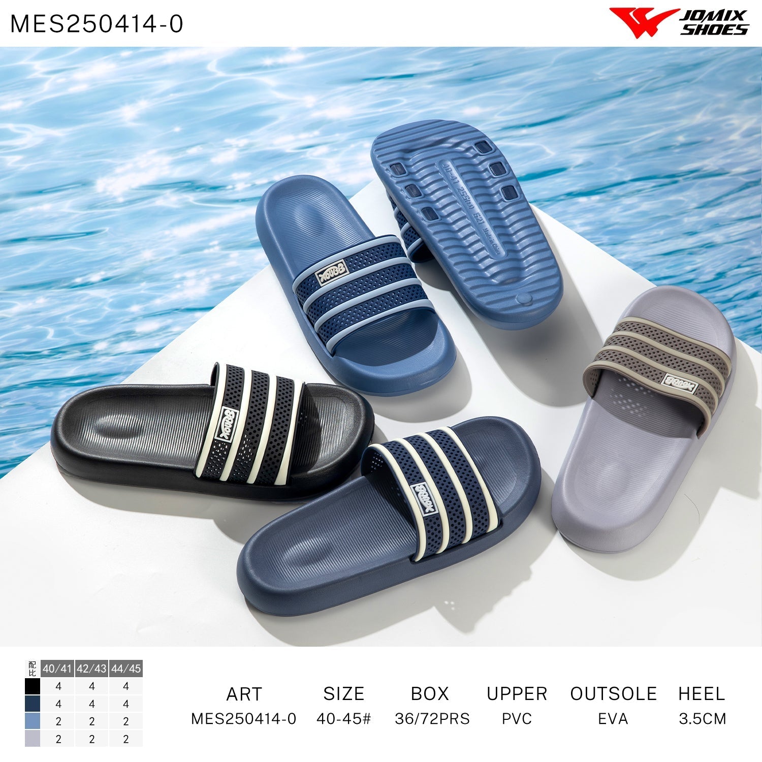 Ciabatte Uomo Mix Colore Mes250414 - 0 - Fornitura all'ingrosso di Ciabatte Uomo da Jomix Shoes B2B